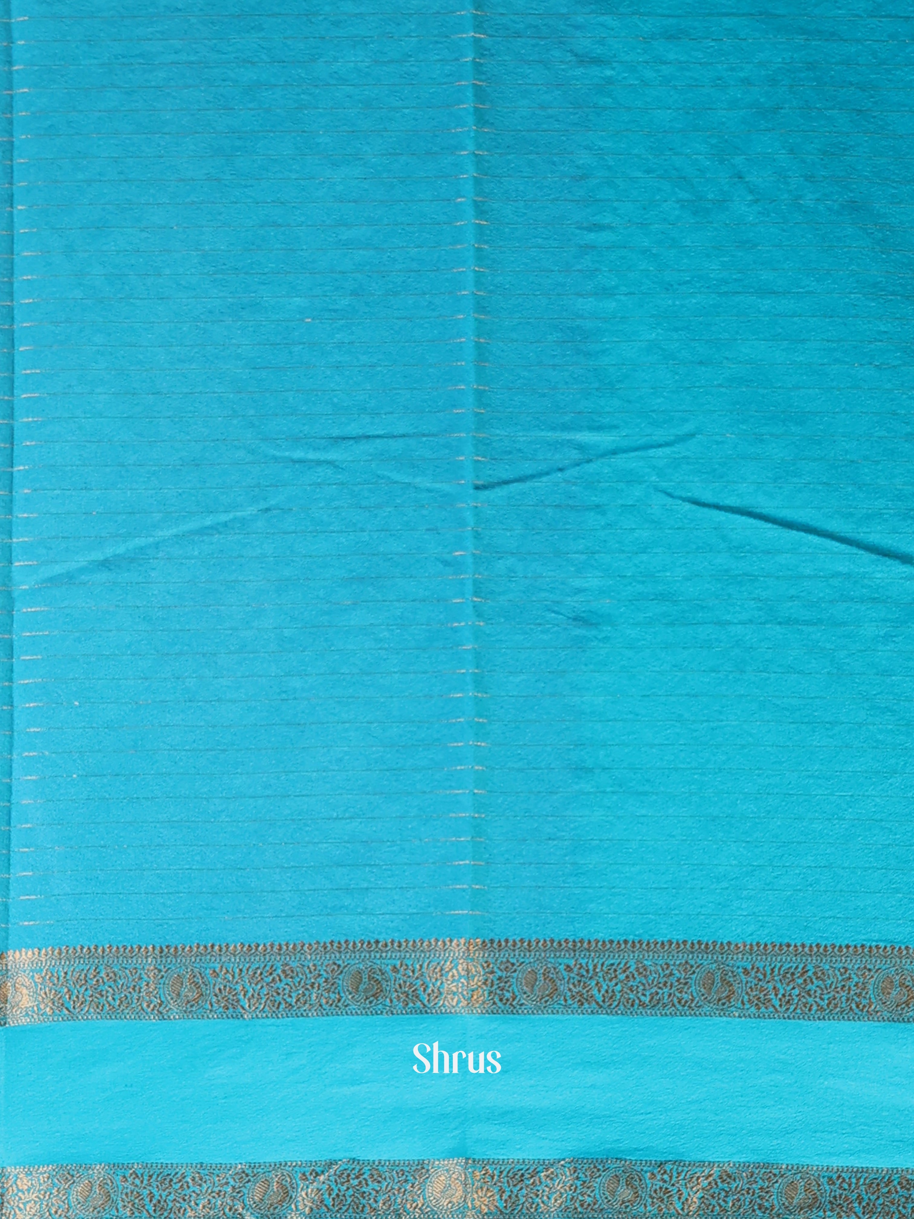 Pink & Blue - Semi Mysoresilk Saree