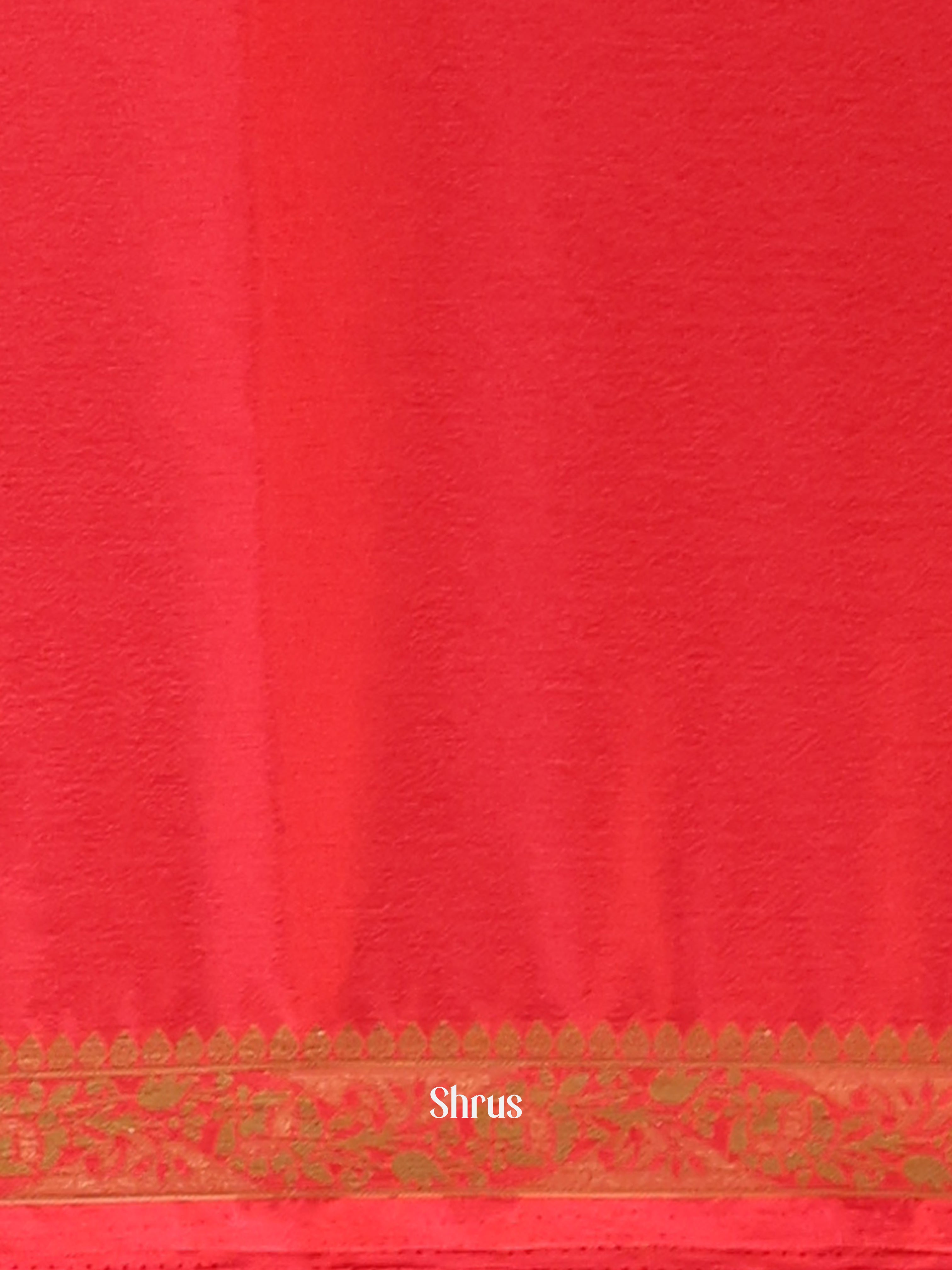 Red- Semi Mysoresilk Saree