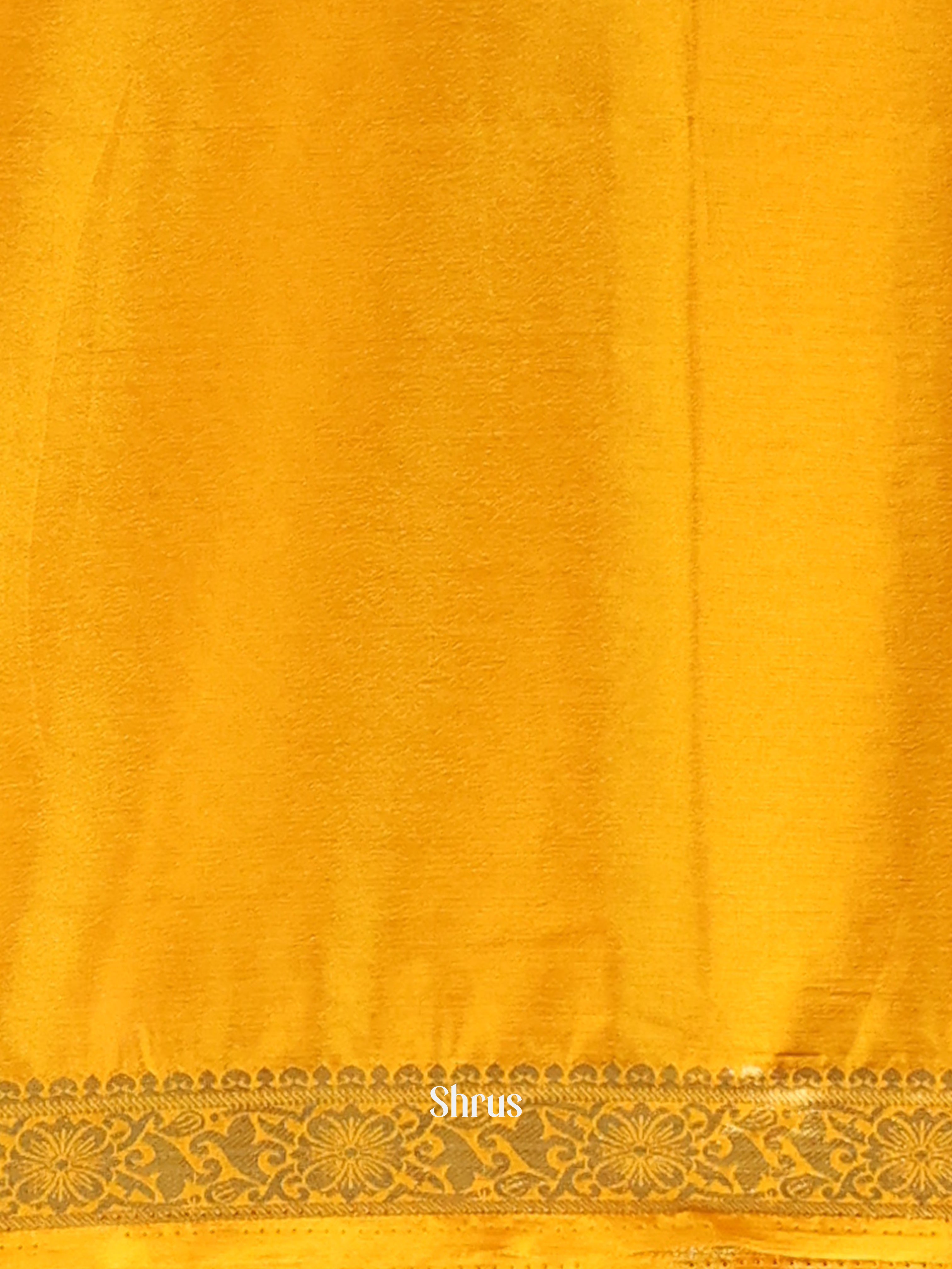 Yellow - Semi Mysoresilk Saree