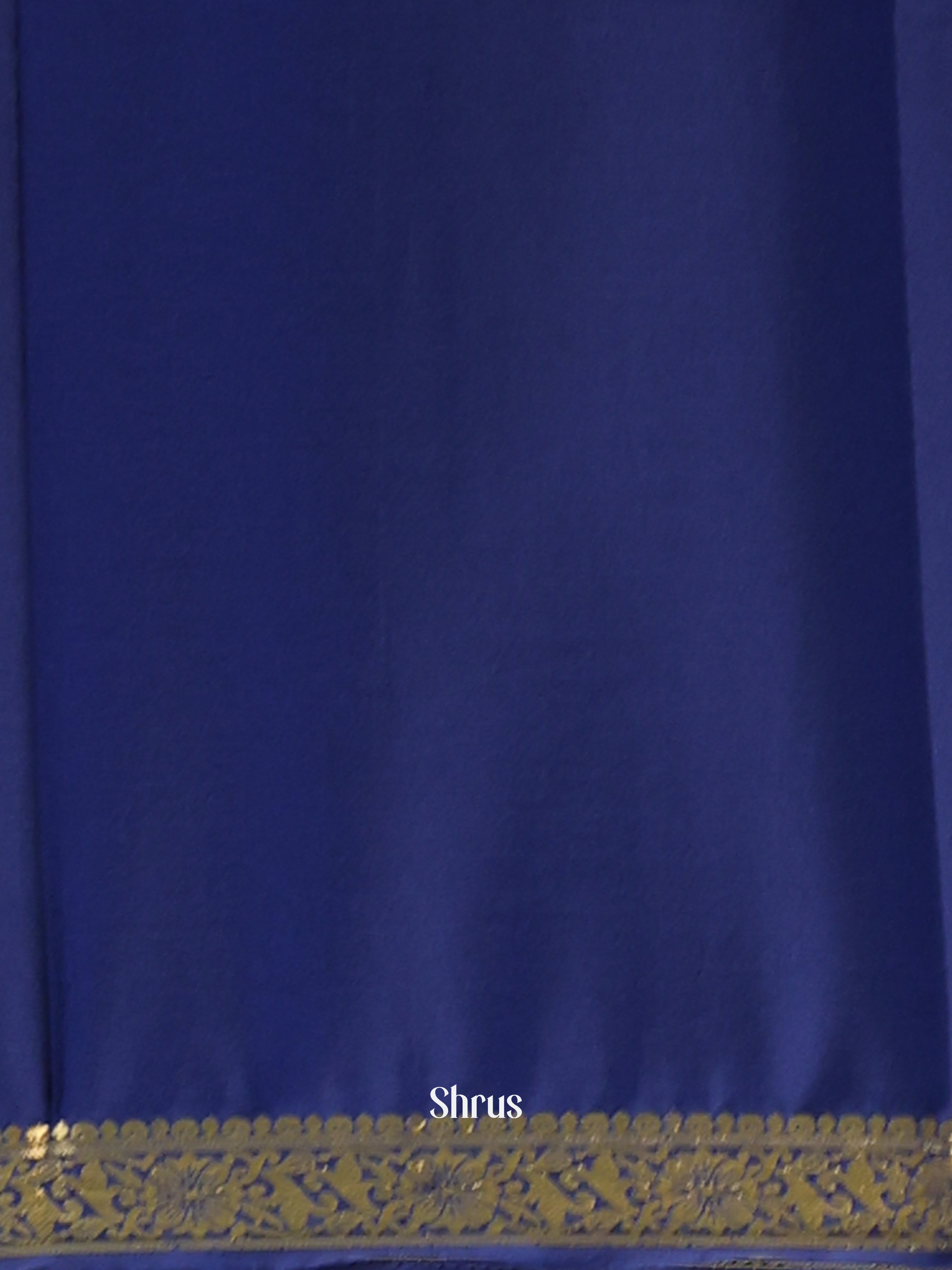 Blue - Semi Mysoresilk Saree