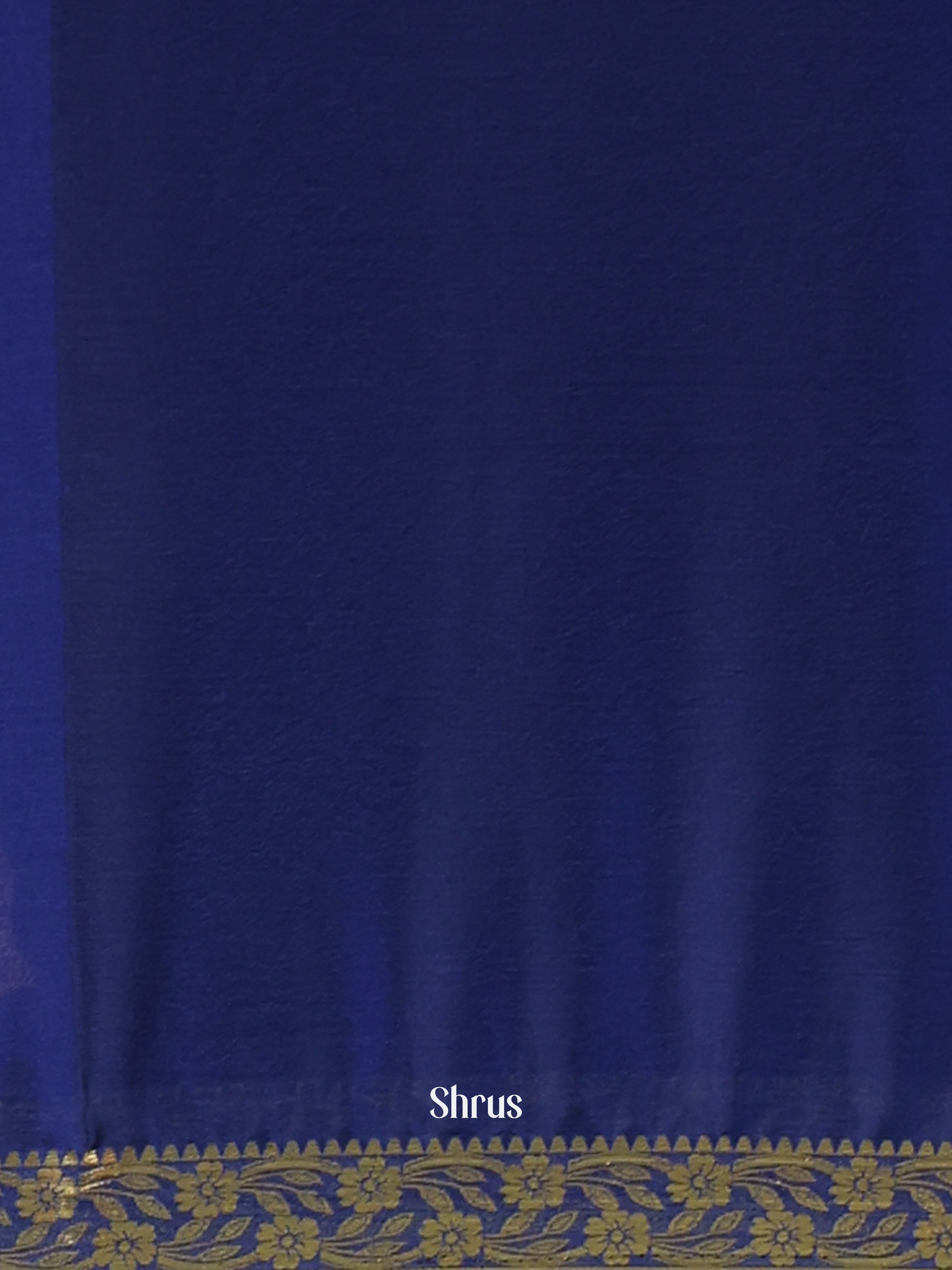 Blue - Semi Mysoresilk Saree