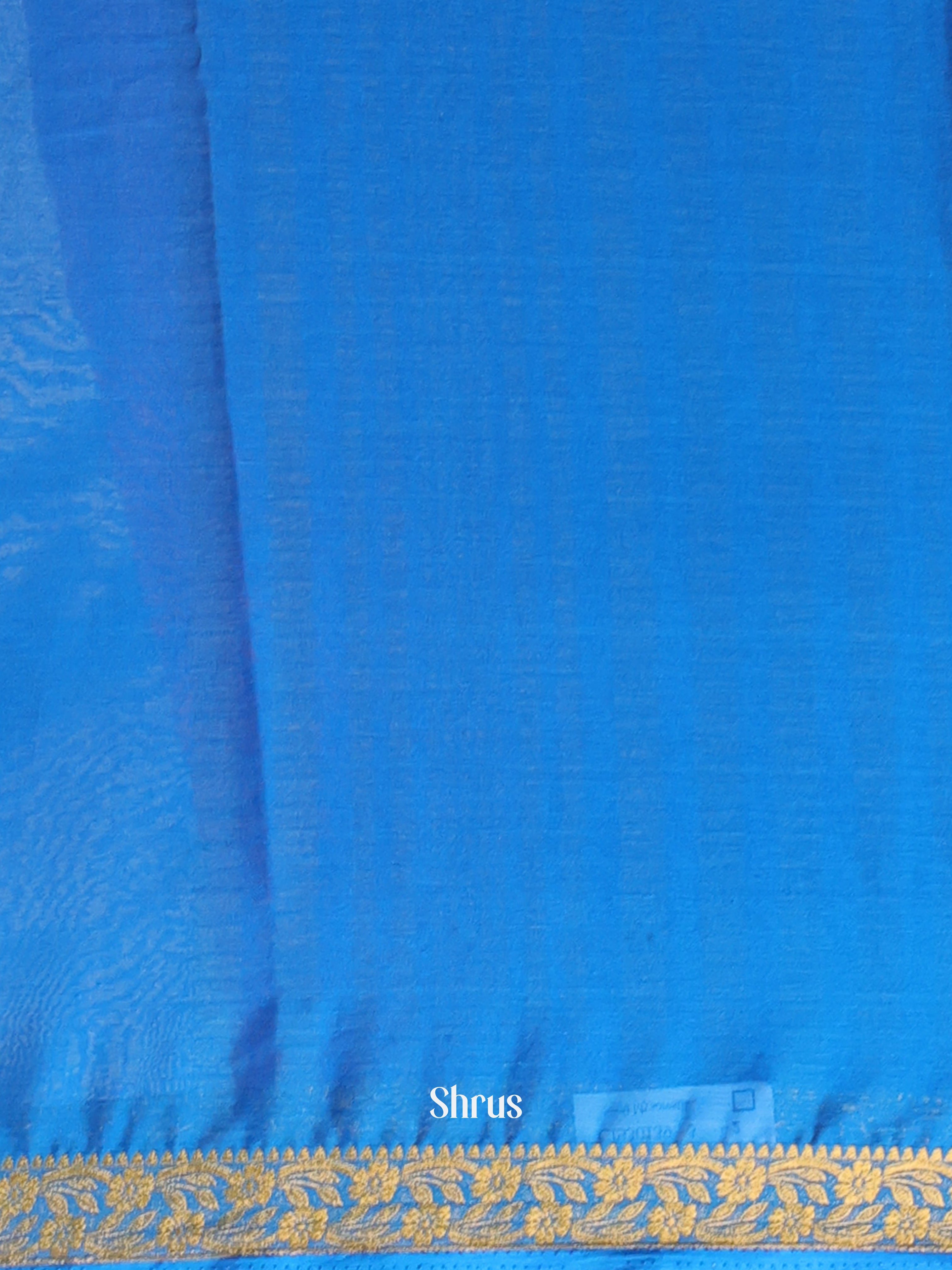 Blue - Semi Mysoresilk Saree