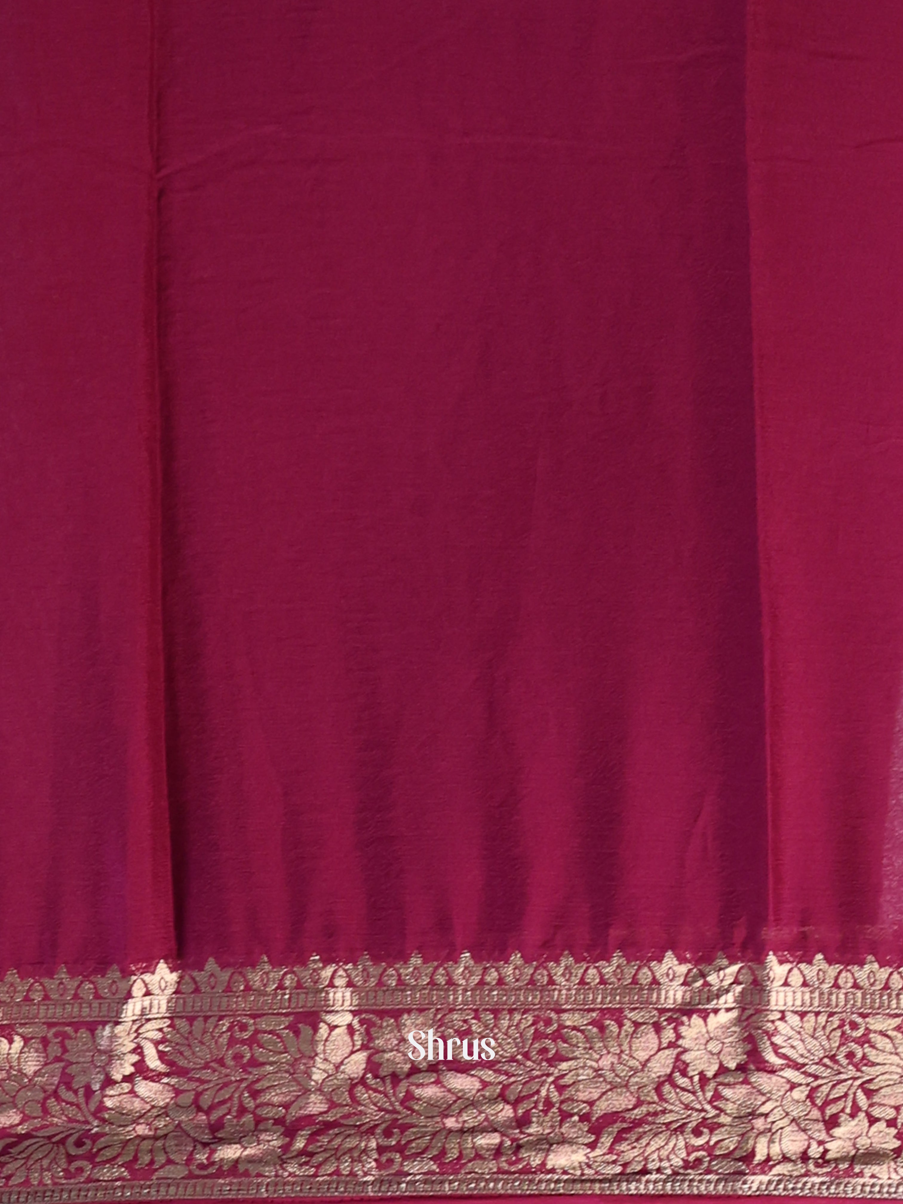 Wine- Semi Mysoresilk Saree