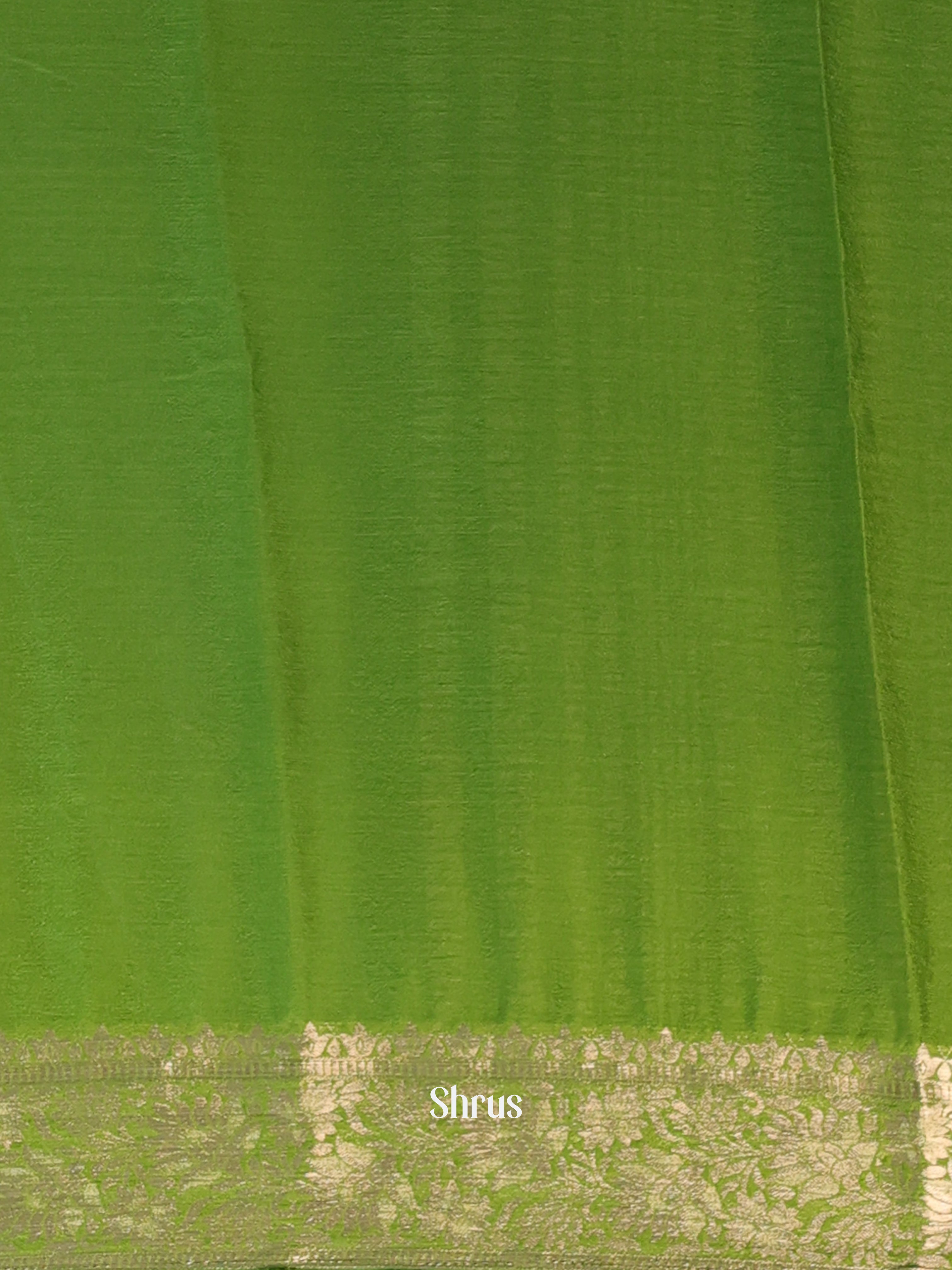 Green - Semi Mysoresilk Saree