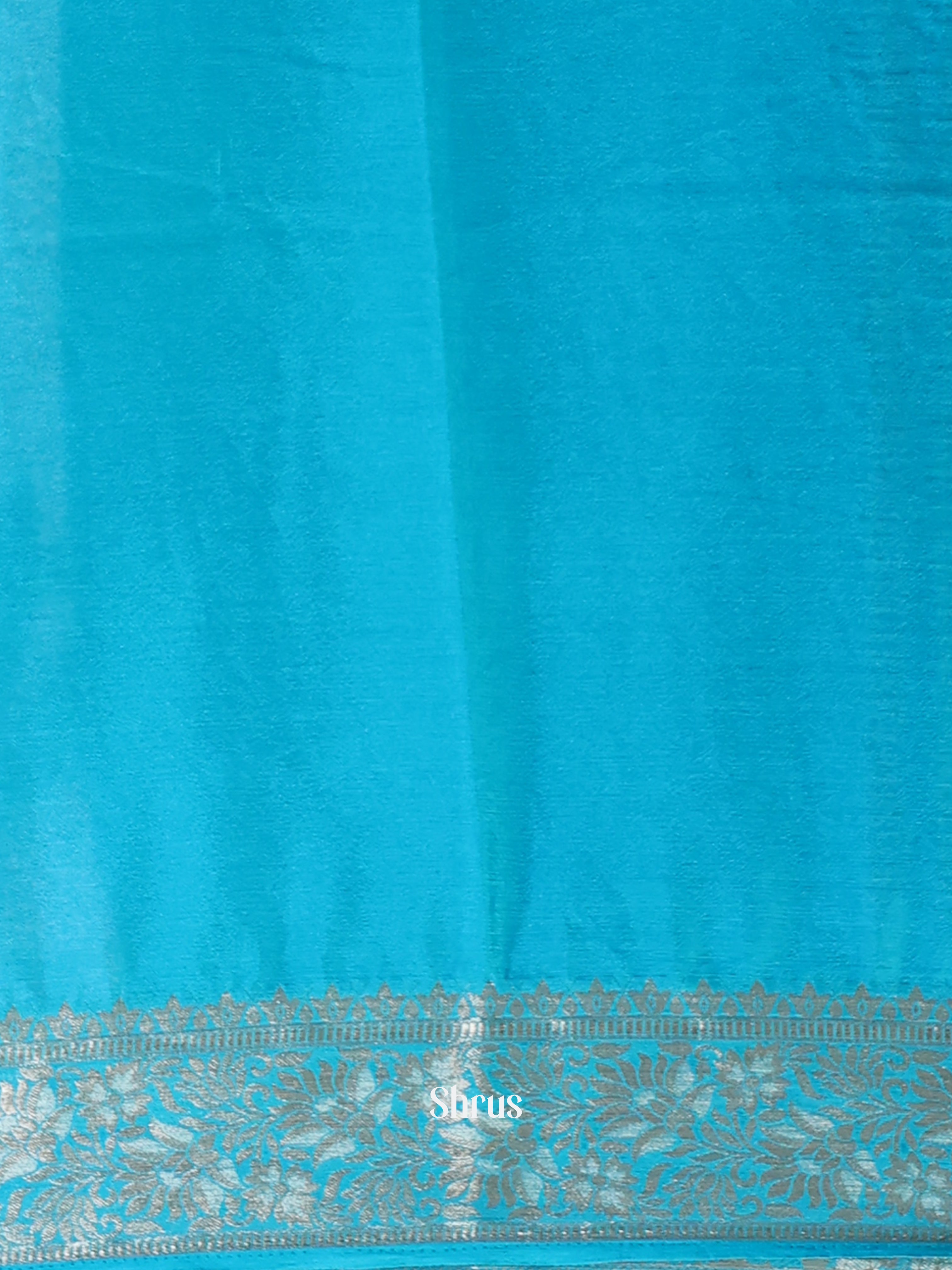 Blue - Semi Mysoresilk Saree