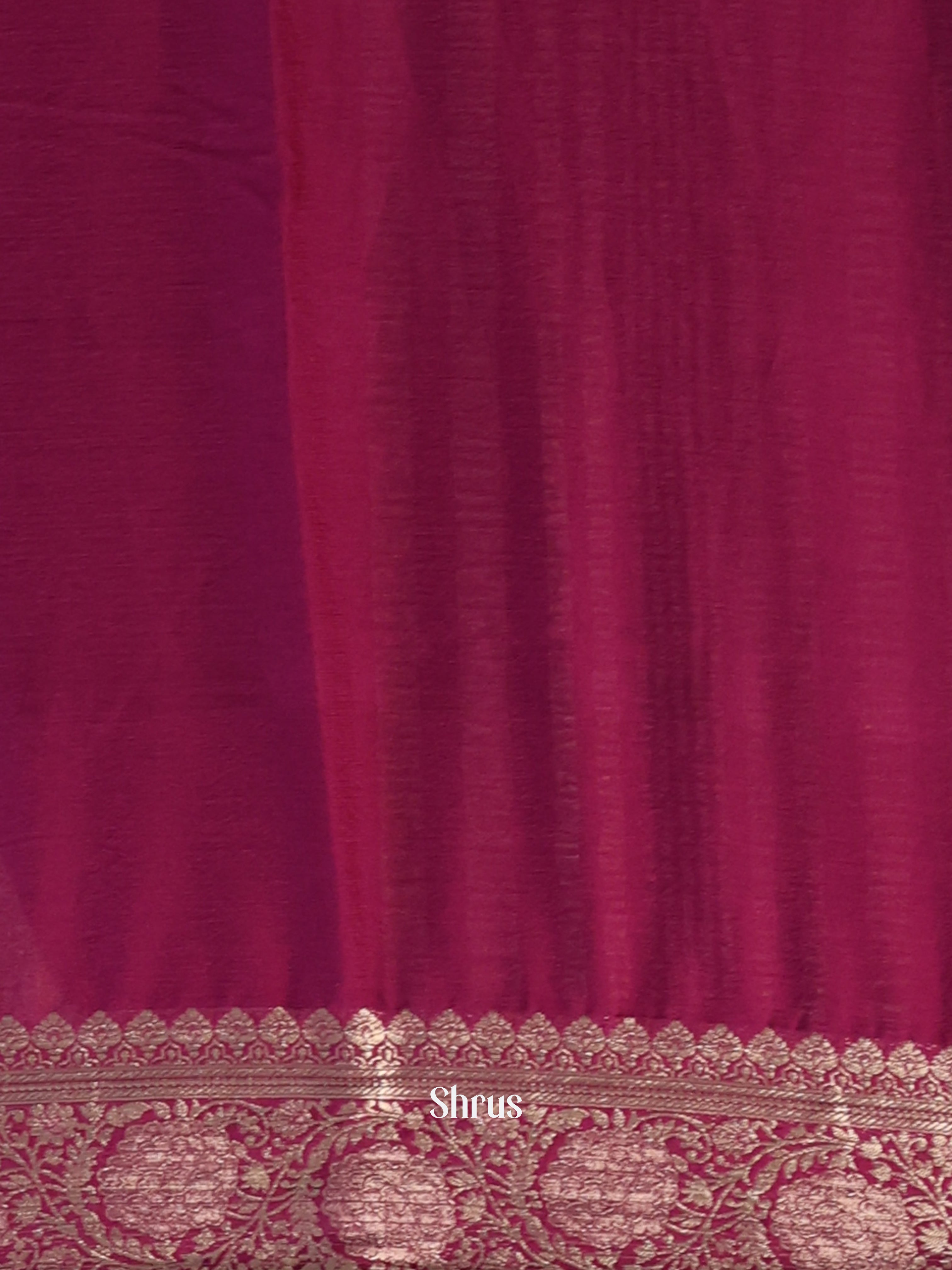 Wine - Semi Mysoresilk Saree