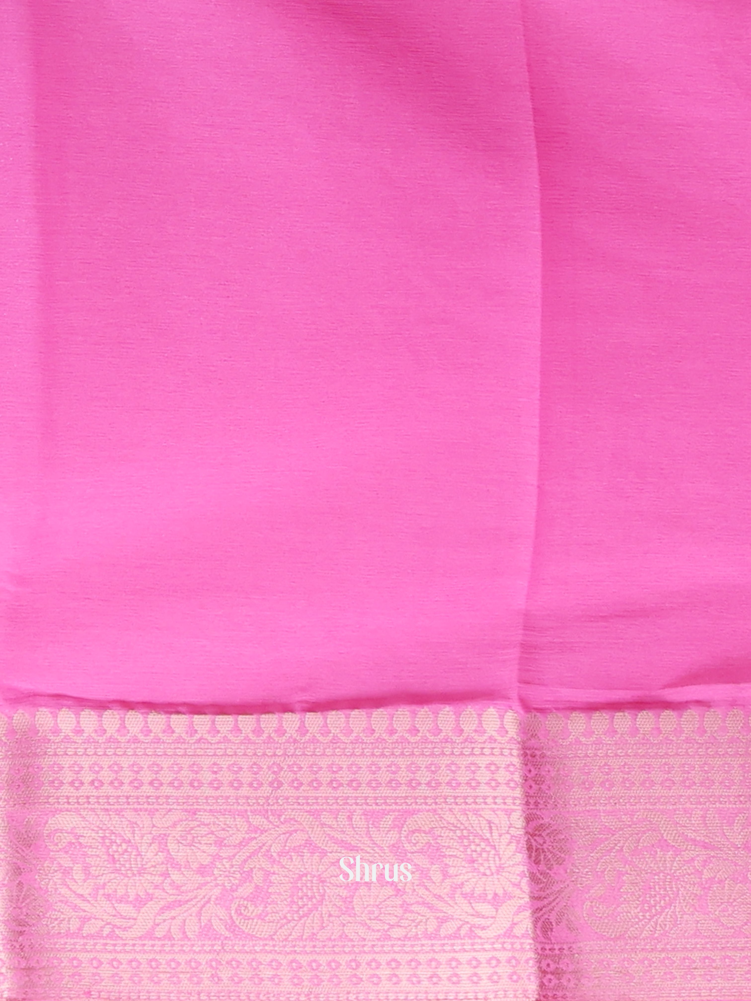 Purple - Semi Mysoresilk Saree