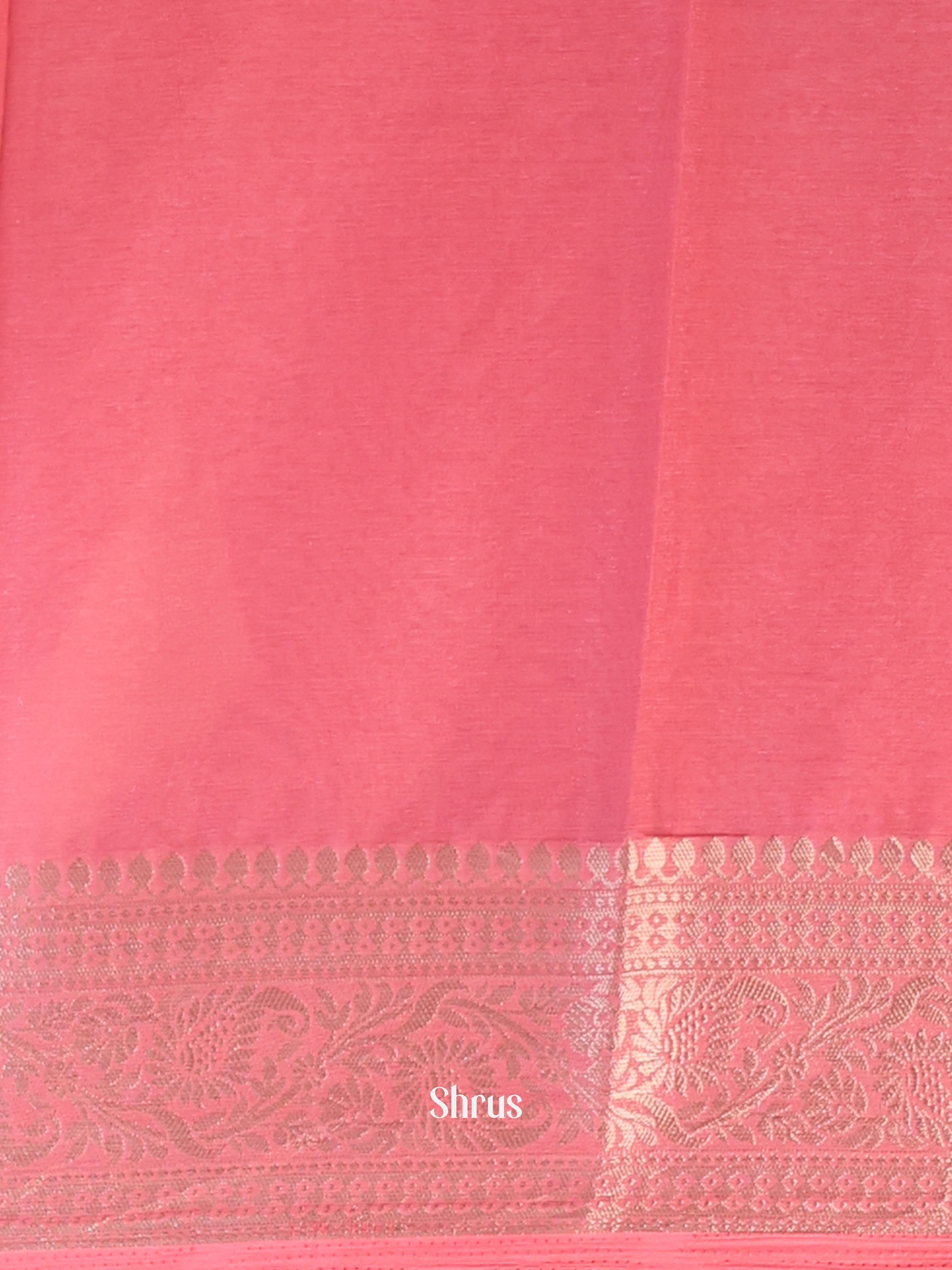 Pink- Semi Mysoresilk Saree