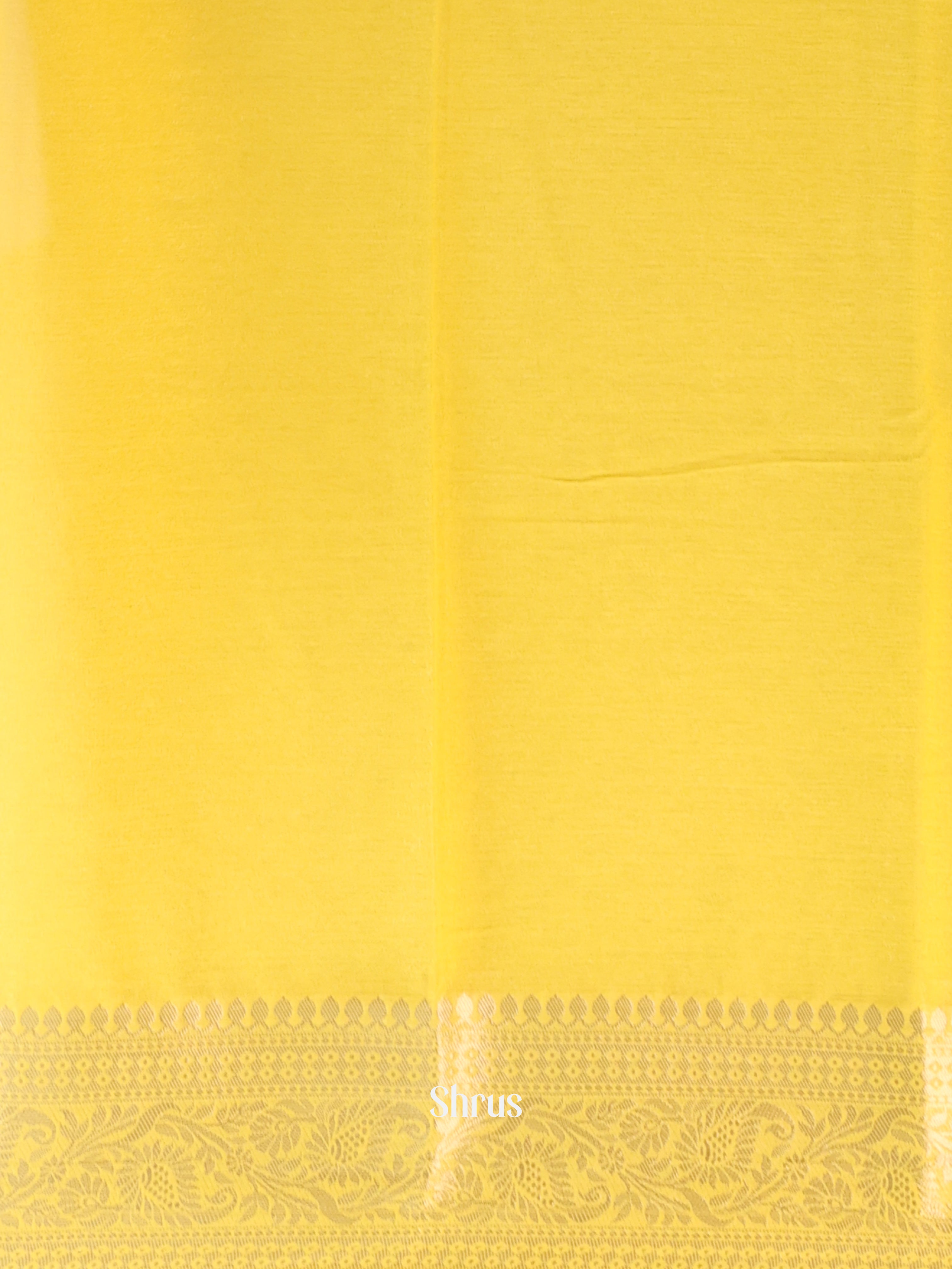 Yellow - Semi Mysoresilk Saree