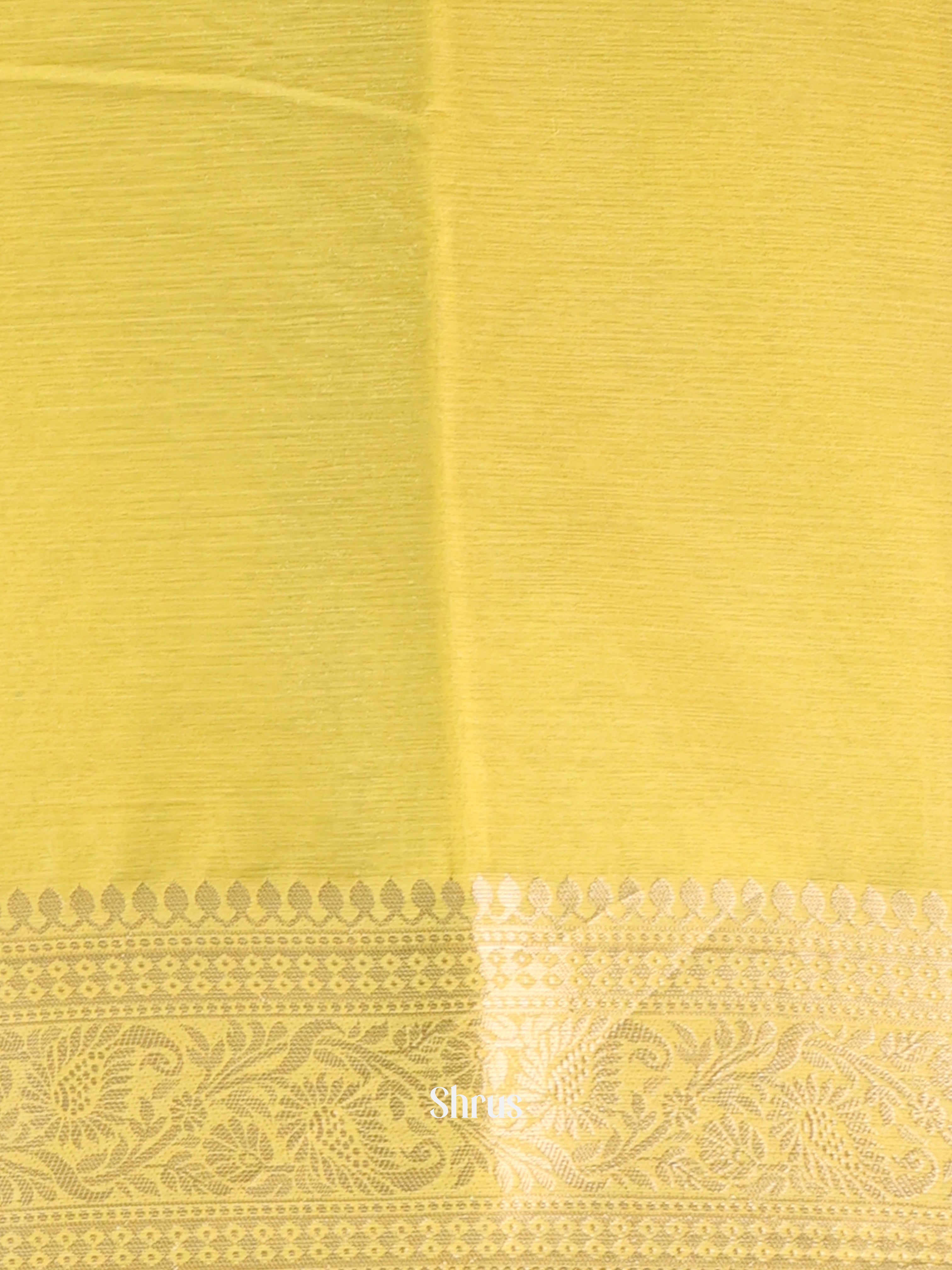 Yellow - Semi Mysoresilk Saree