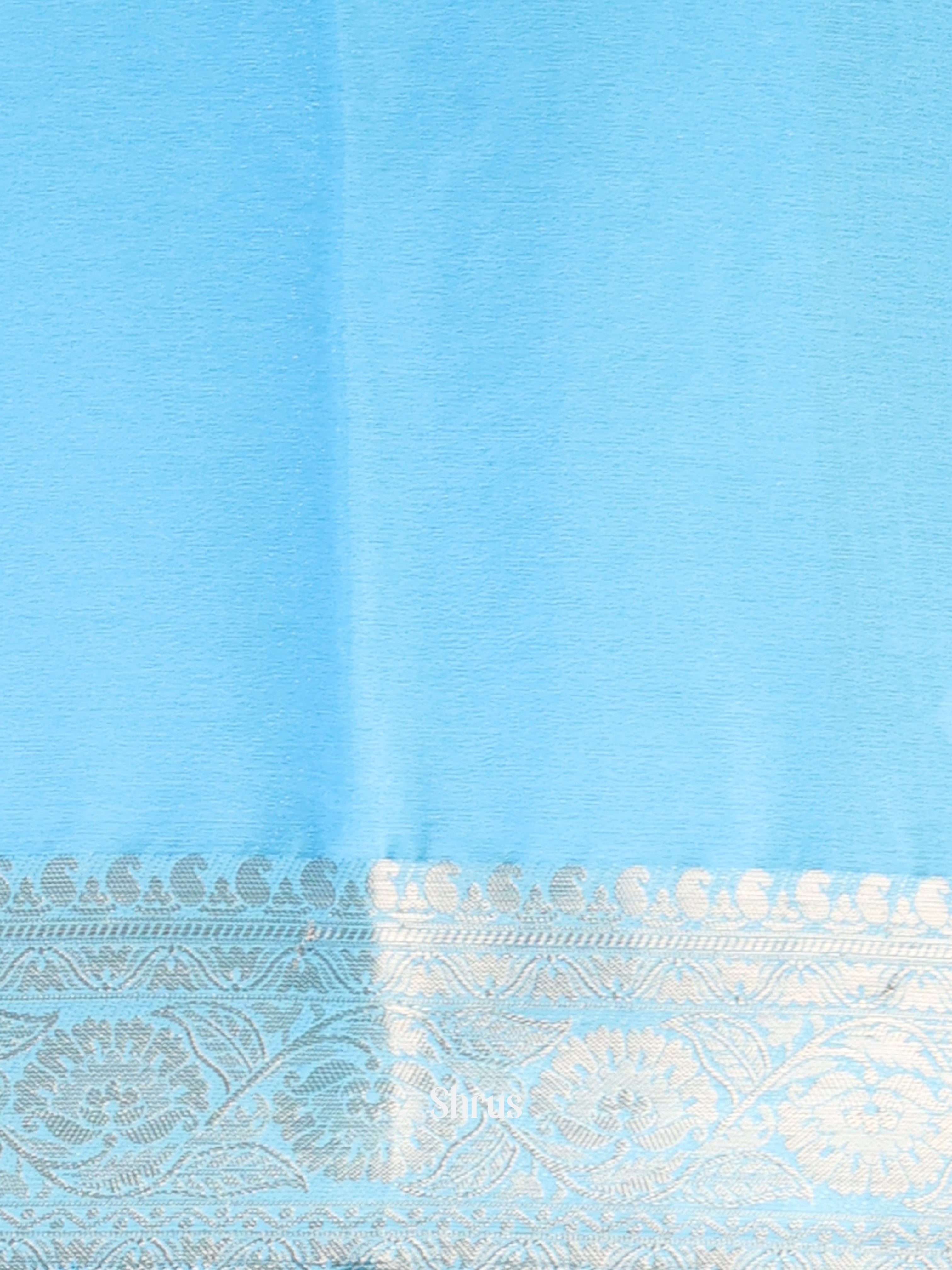 Blue- Semi Mysoresilk Saree