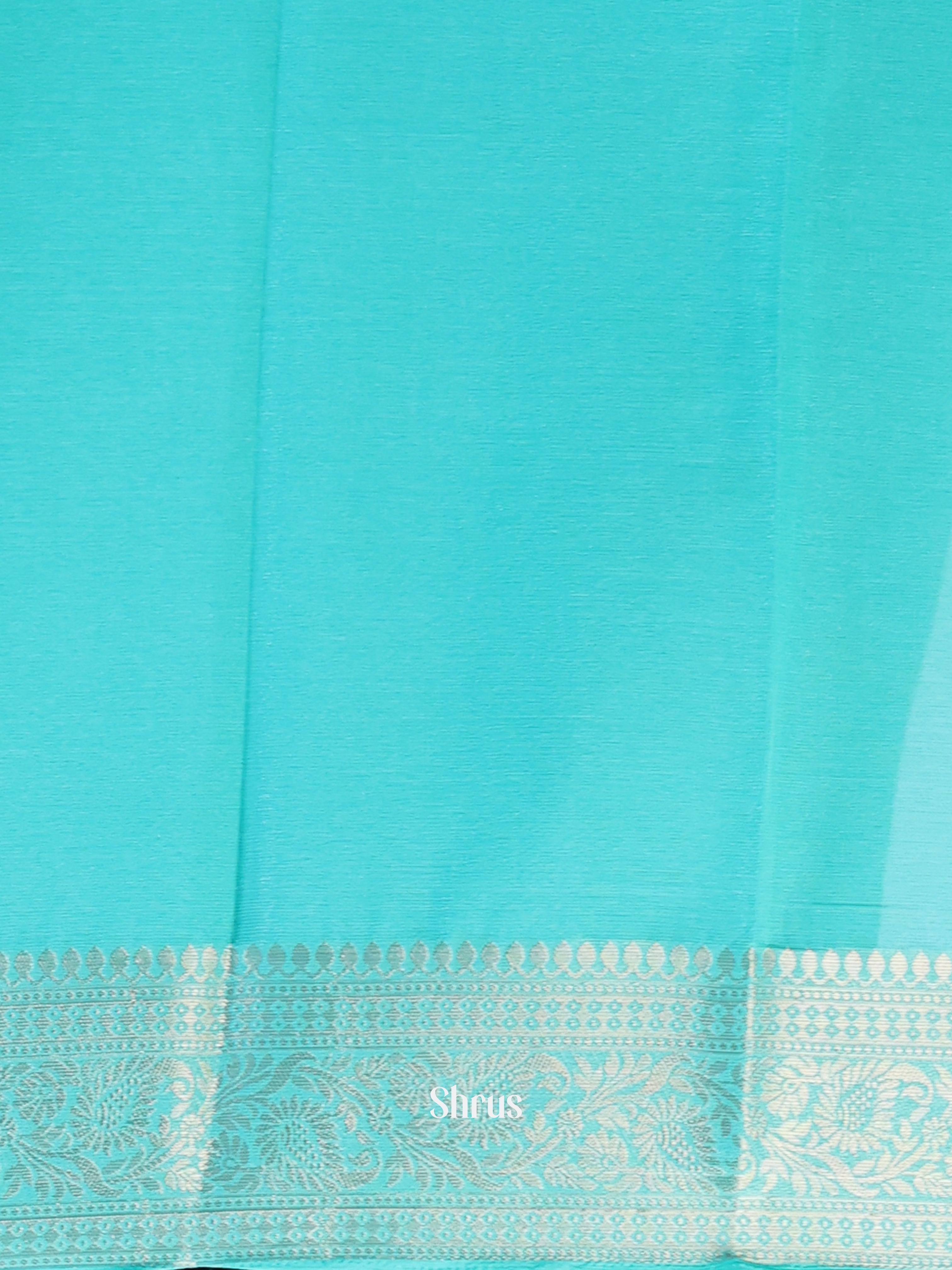 Blue - Semi Mysoresilk Saree