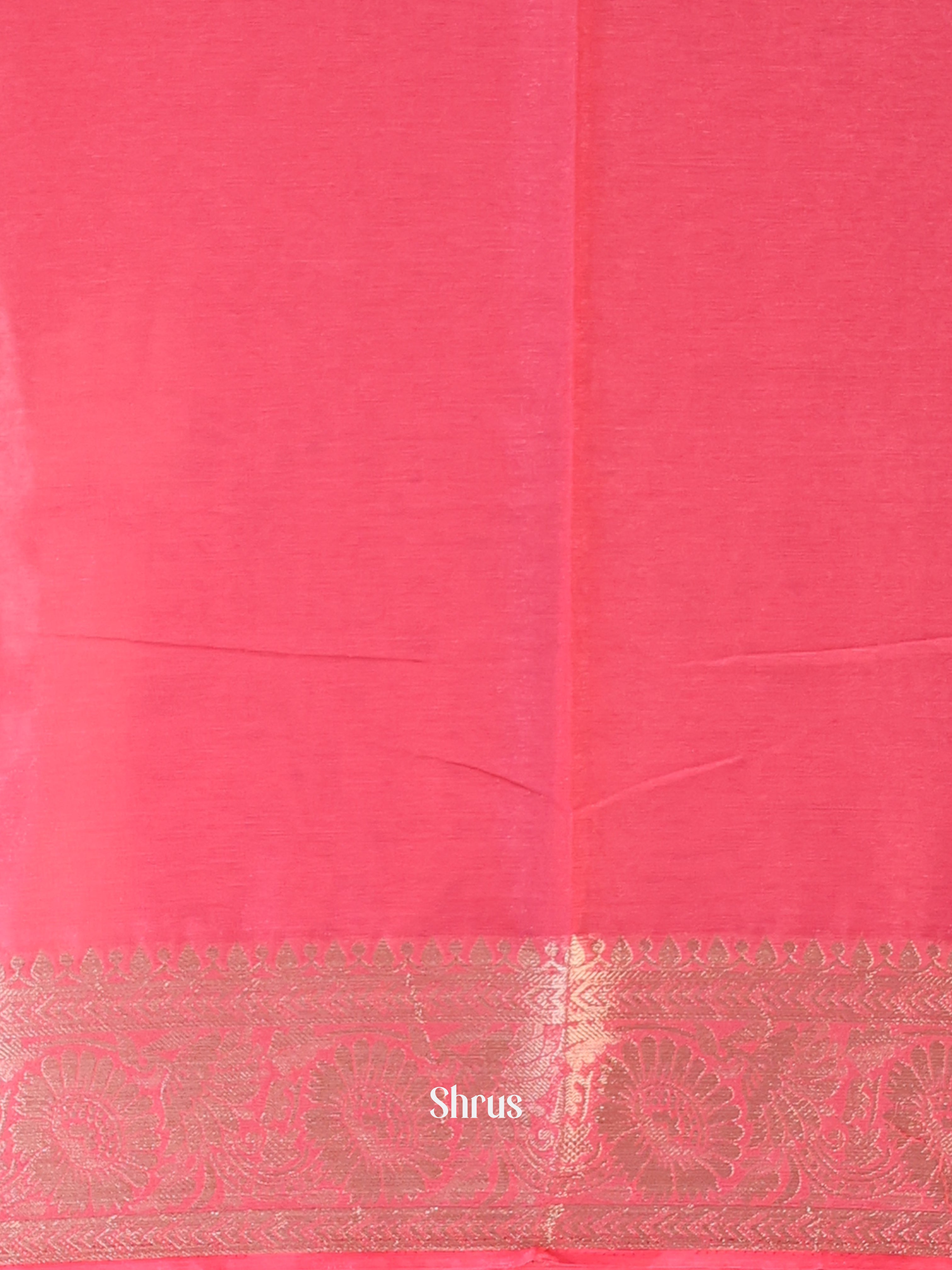 Pink- Semi Mysoresilk Saree