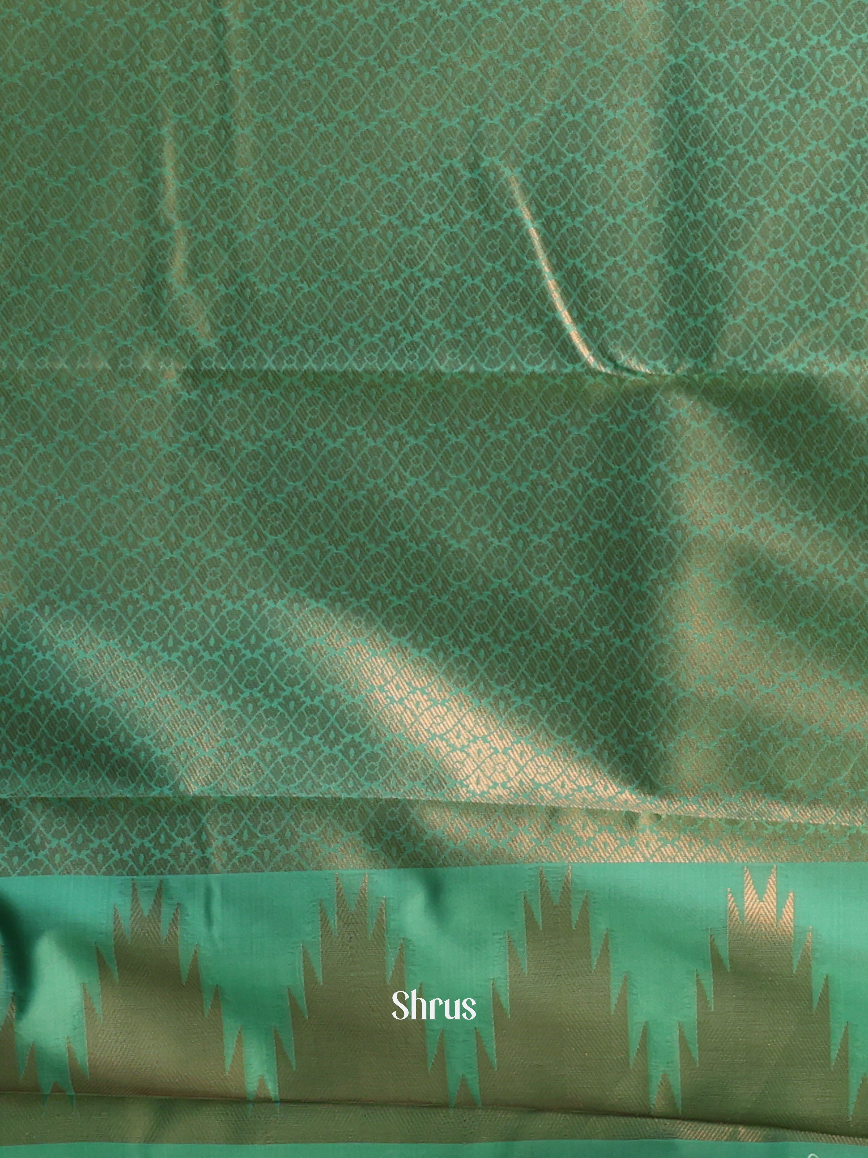 Purple & Green - Semi Kanchipuram Saree