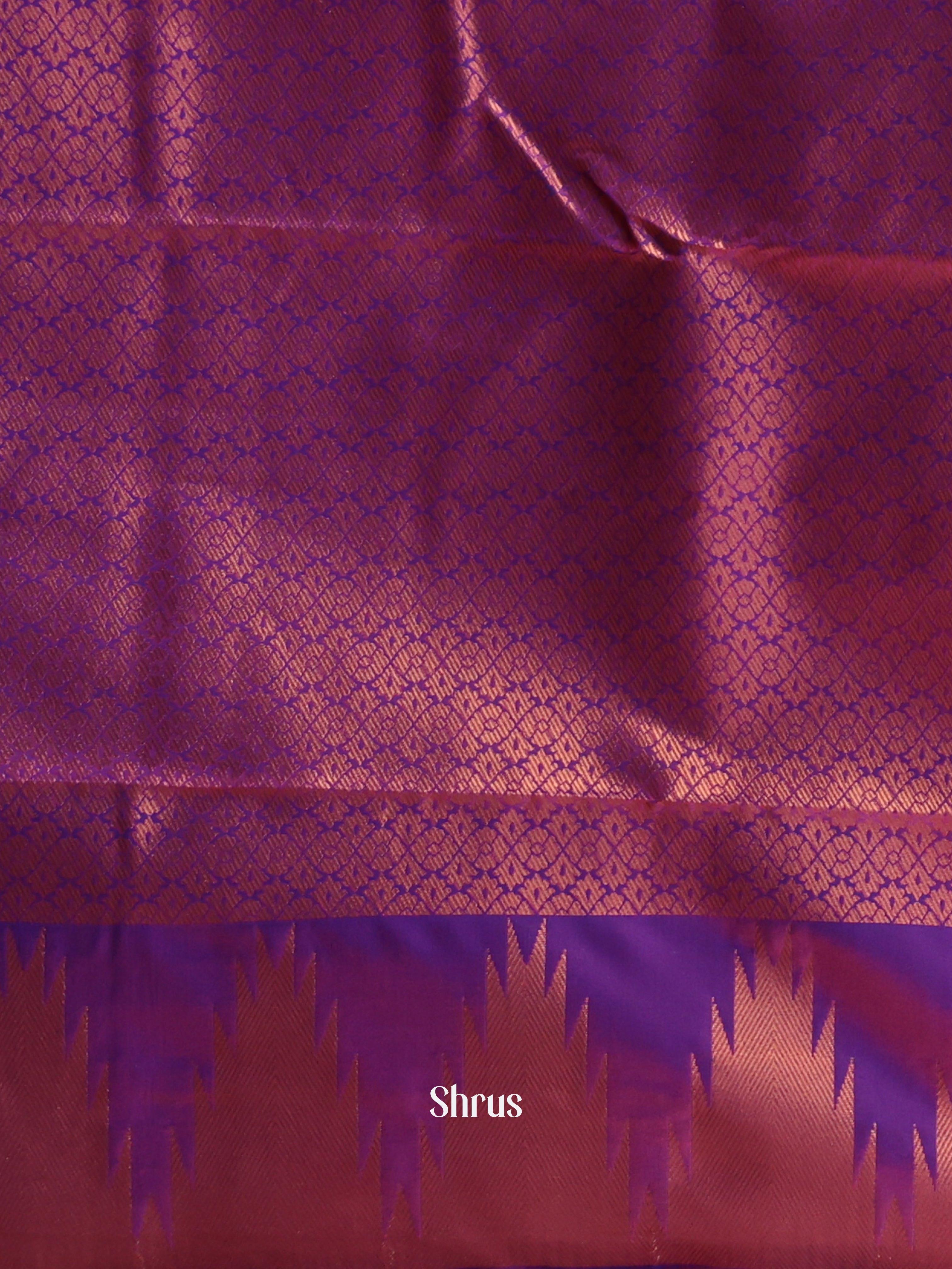 Red & Purple - Semi Kanchipuram Saree