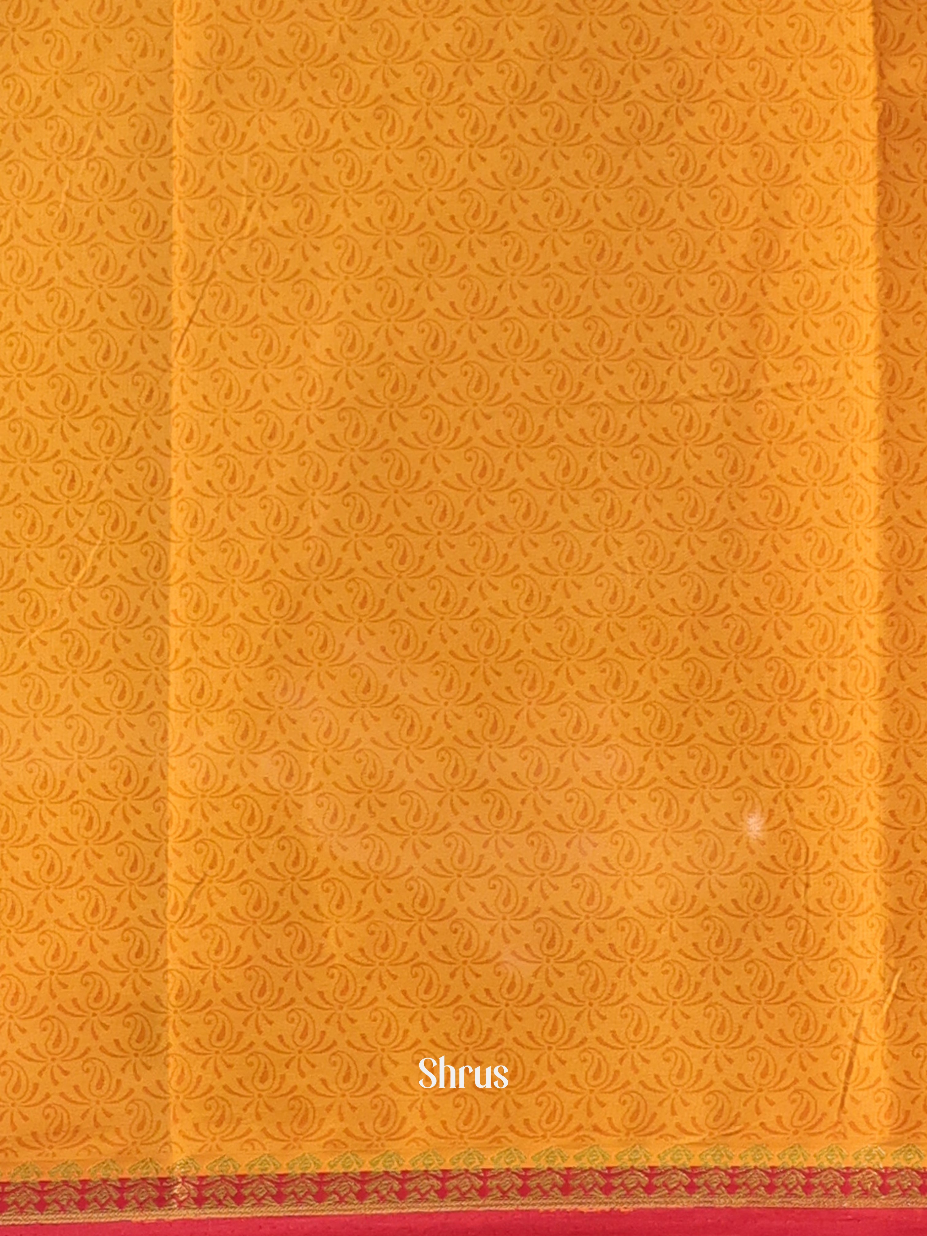 Mustard - Semi Mysoresilk Saree