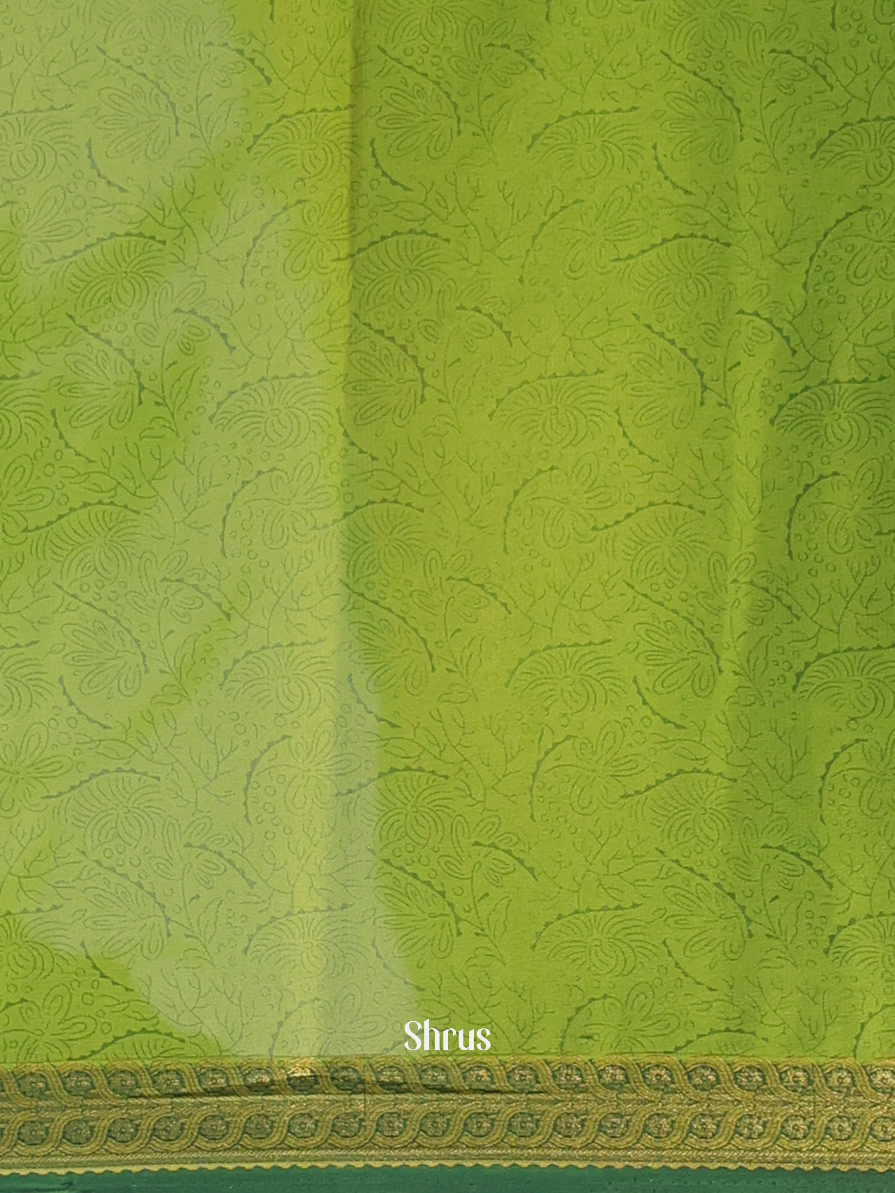 Green - Semi Mysoresilk Saree