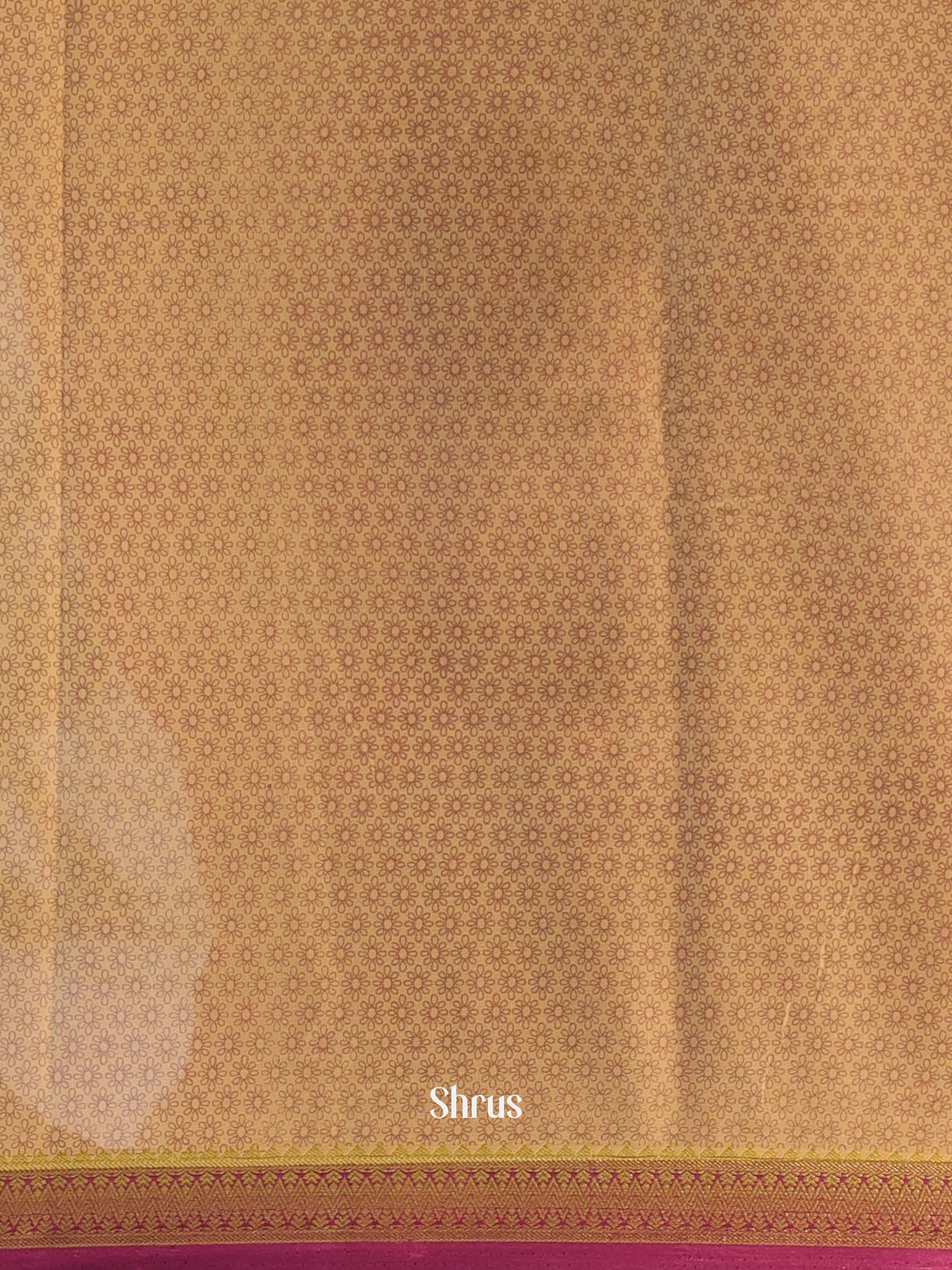 Dull Brown- Semi Mysoresilk Saree