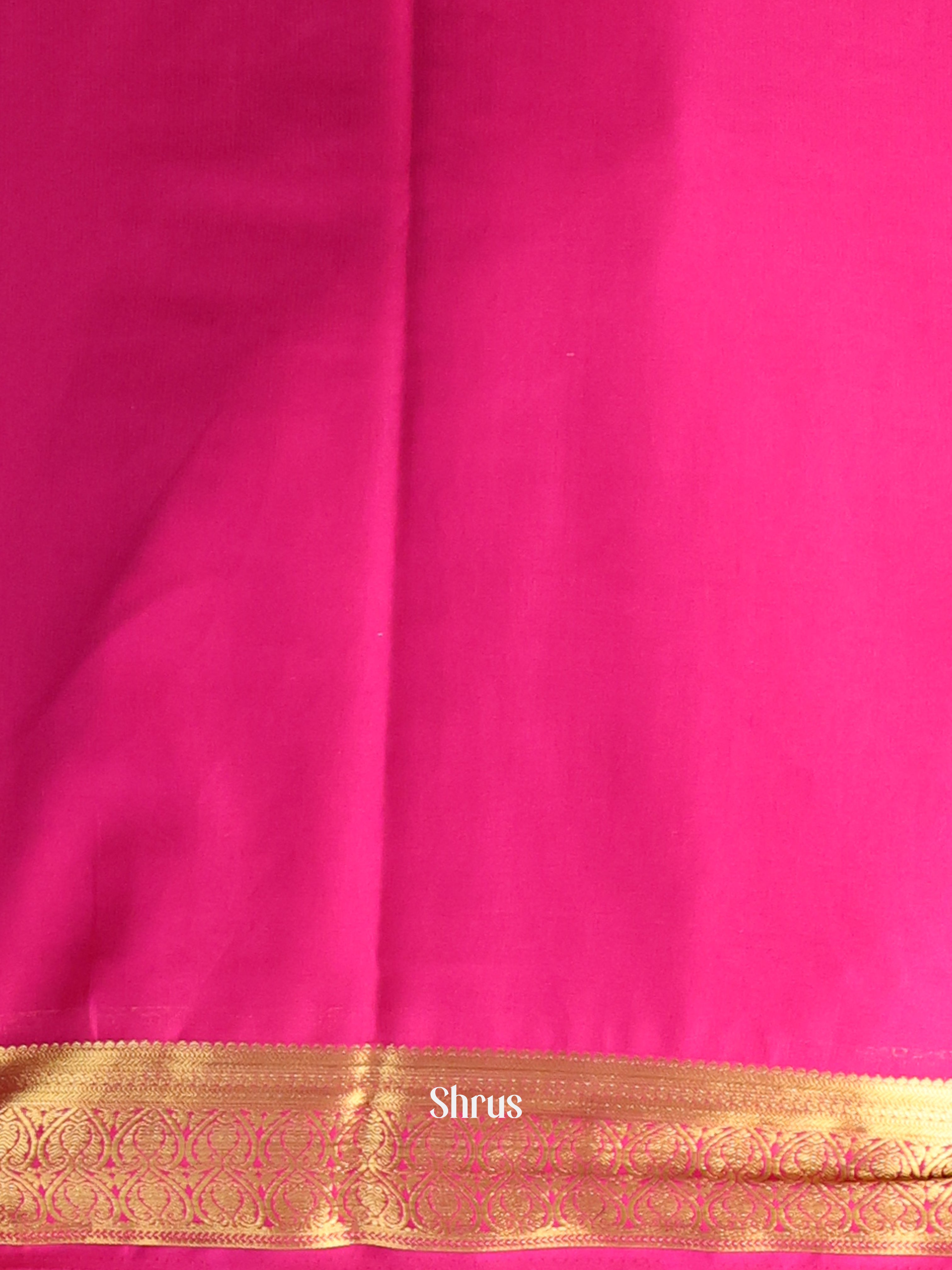 Orange & Pink - Semi Mysoresilk Saree