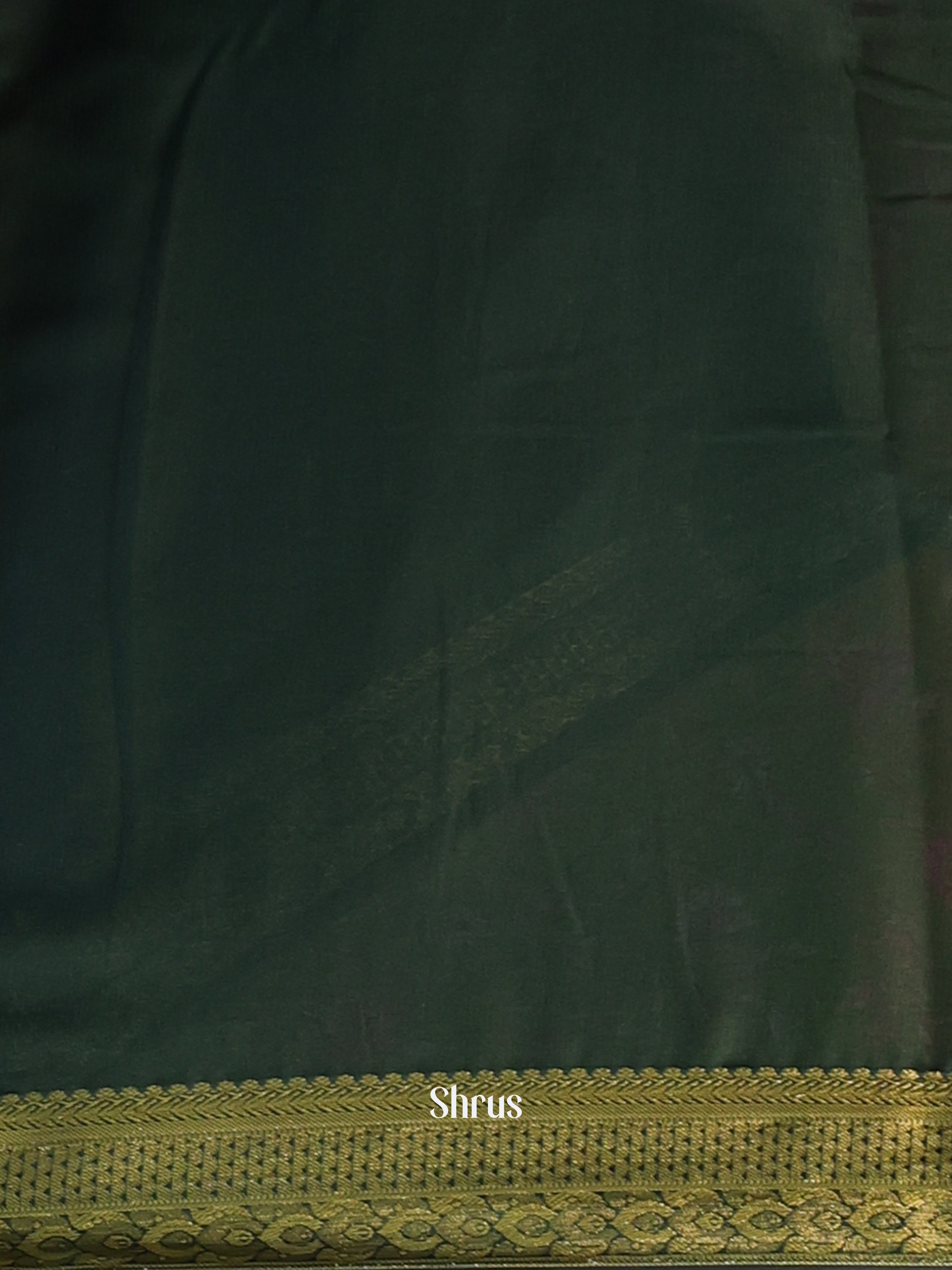 Lite Green & Green - Semi Mysoresilk Saree