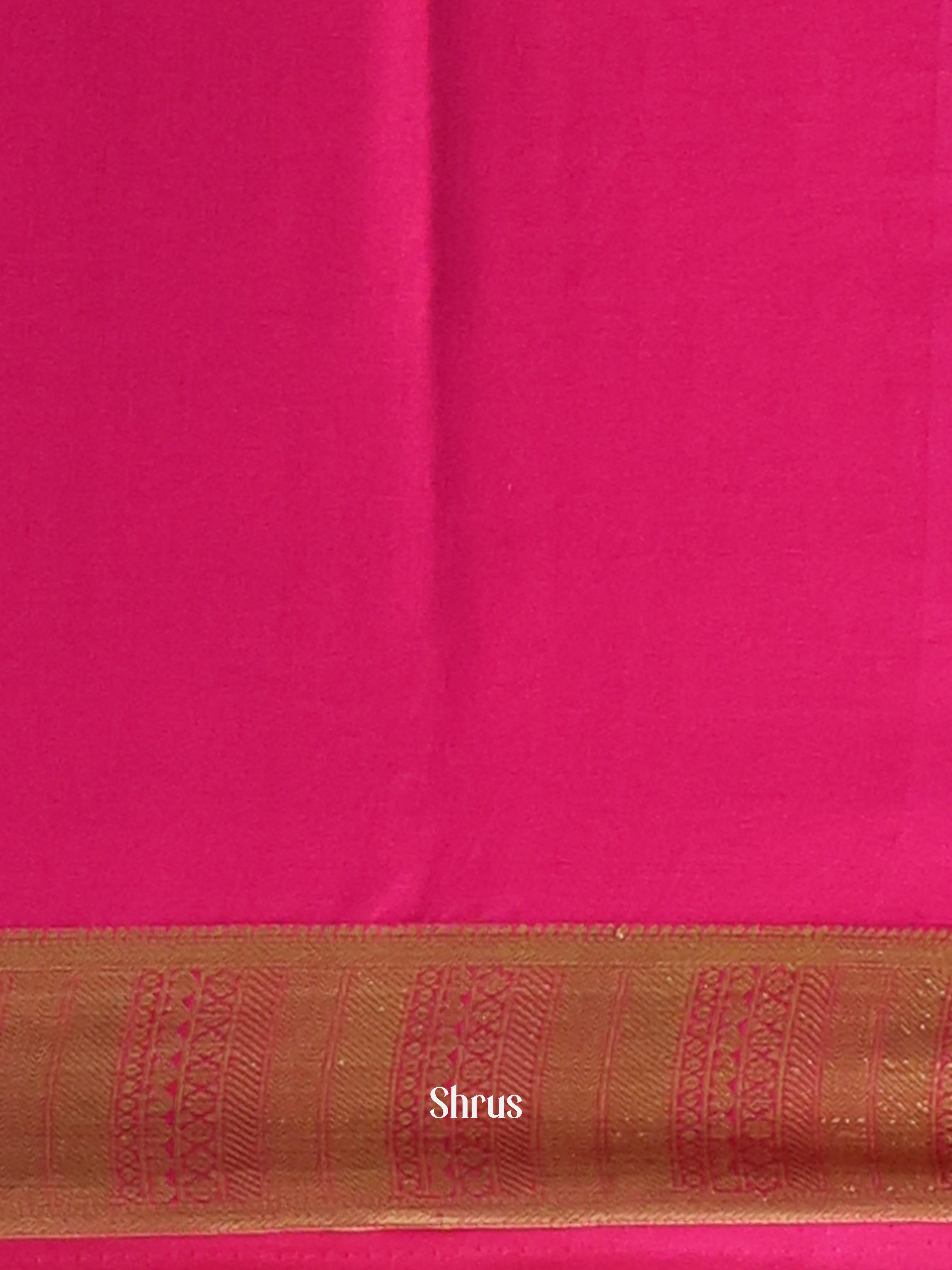 Green & Pink- Semi Mysoresilk Saree - Shop on Shrus.com