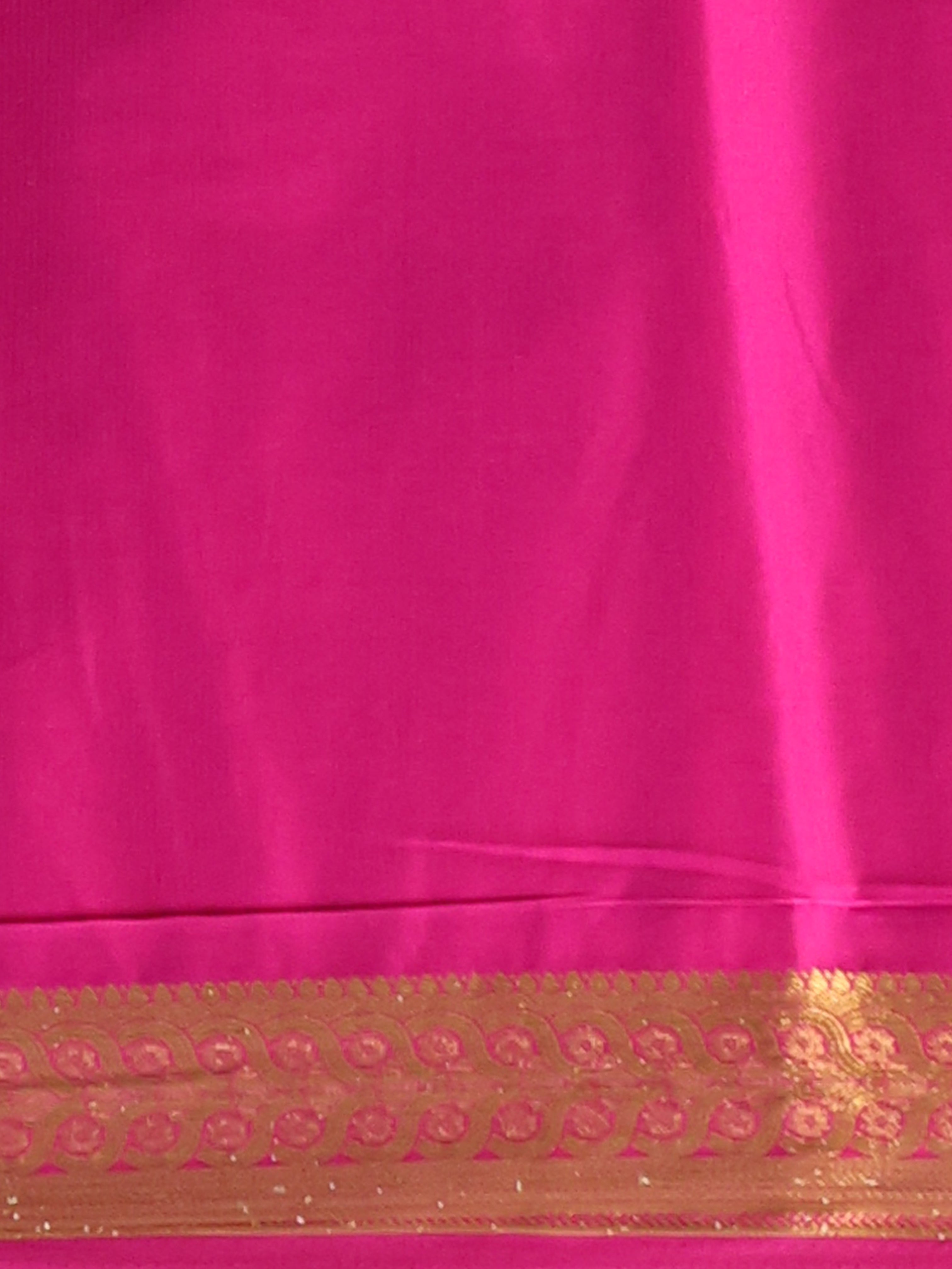 Purple & Pink - Semi Mysoresilk Saree