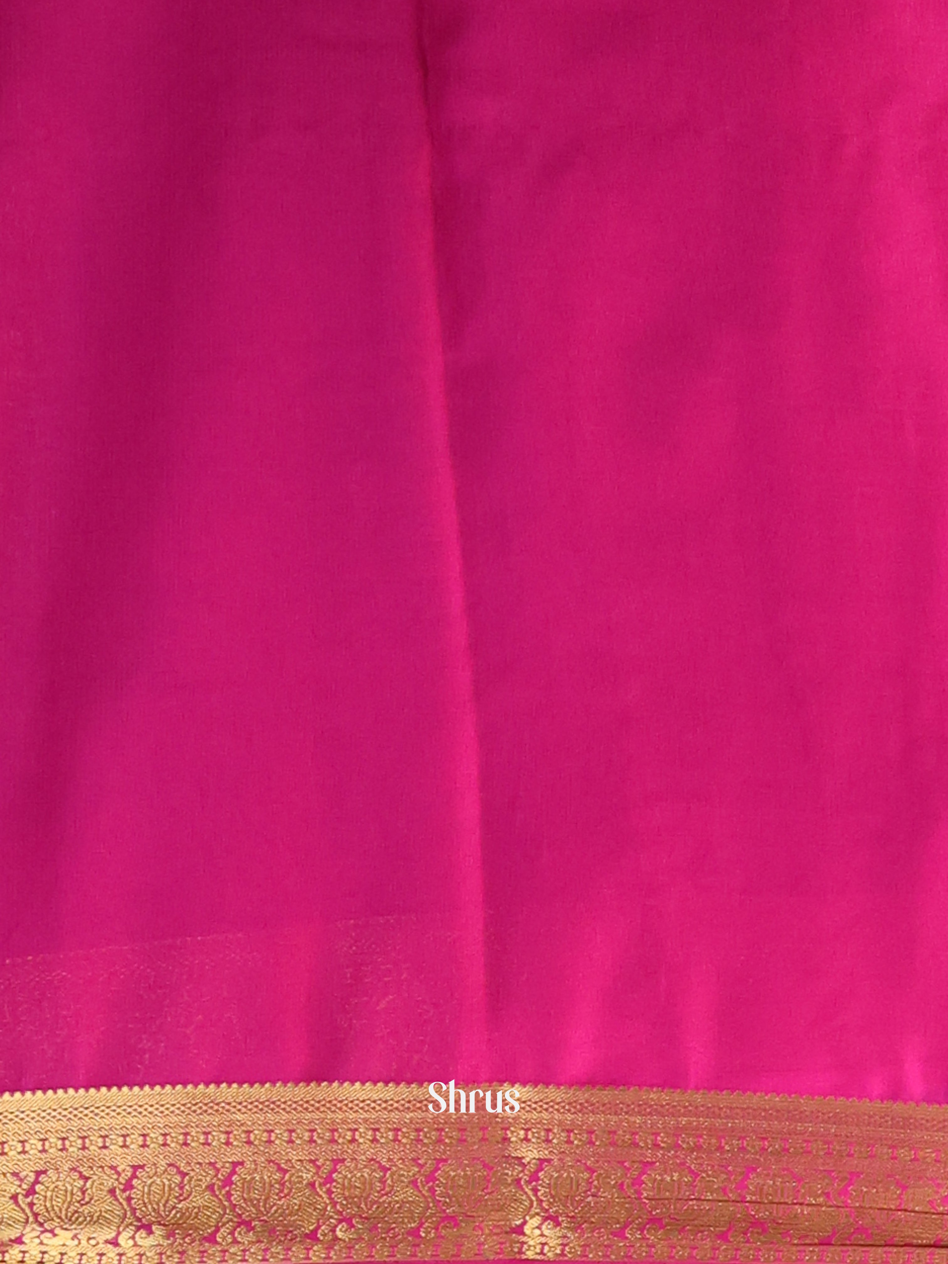 Purple & Pink - Semi Mysoresilk Saree