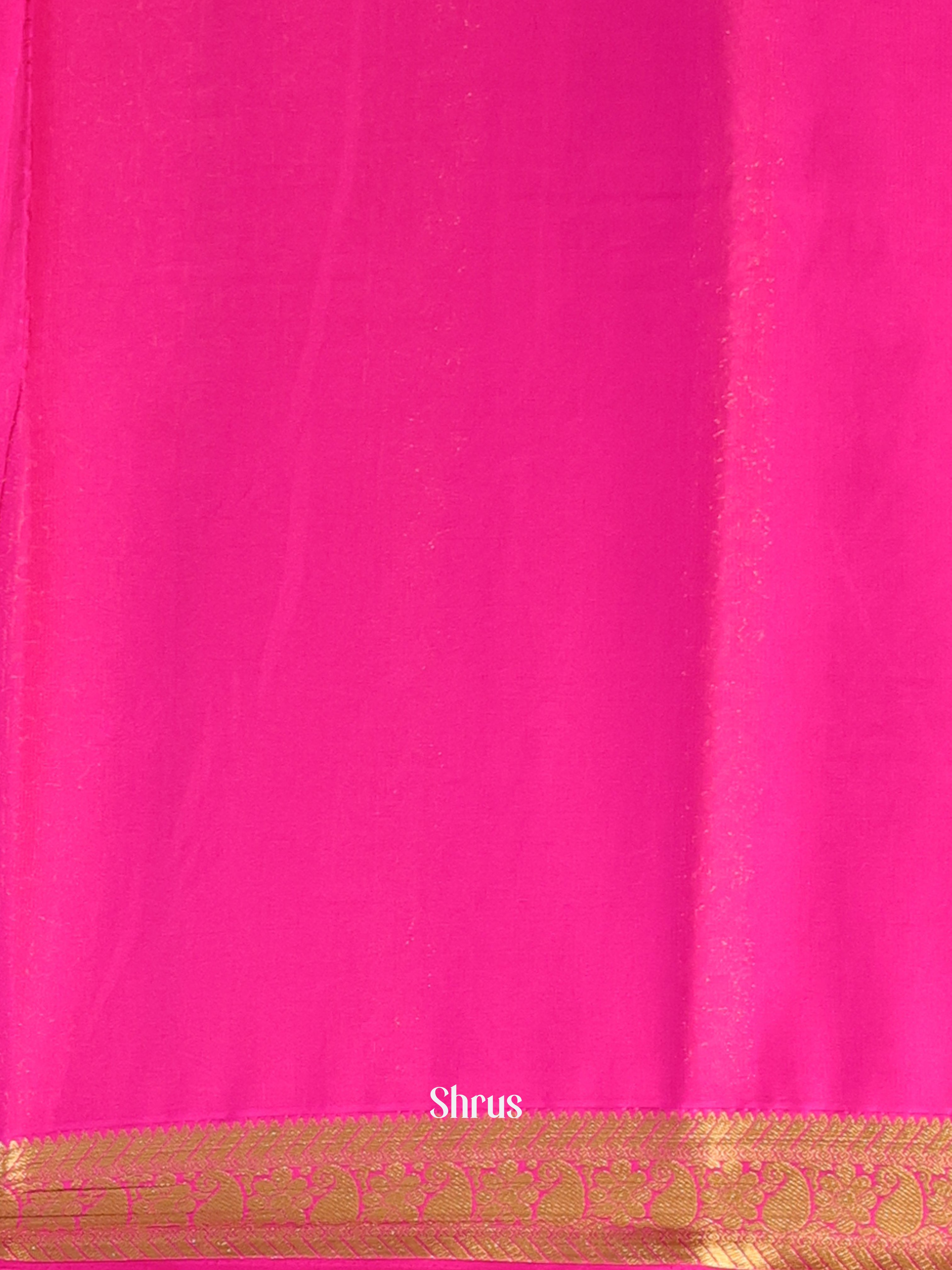 Mild Pink & Pink - Semi Mysoresilk Saree