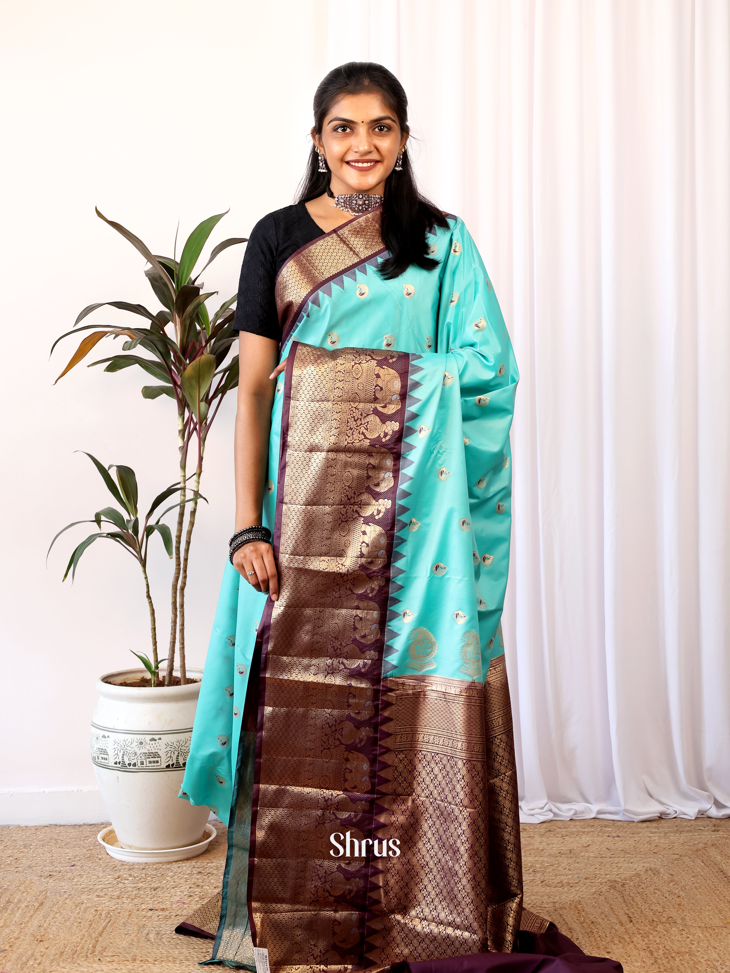 CJS02564 - Gadwal halfpure Saree