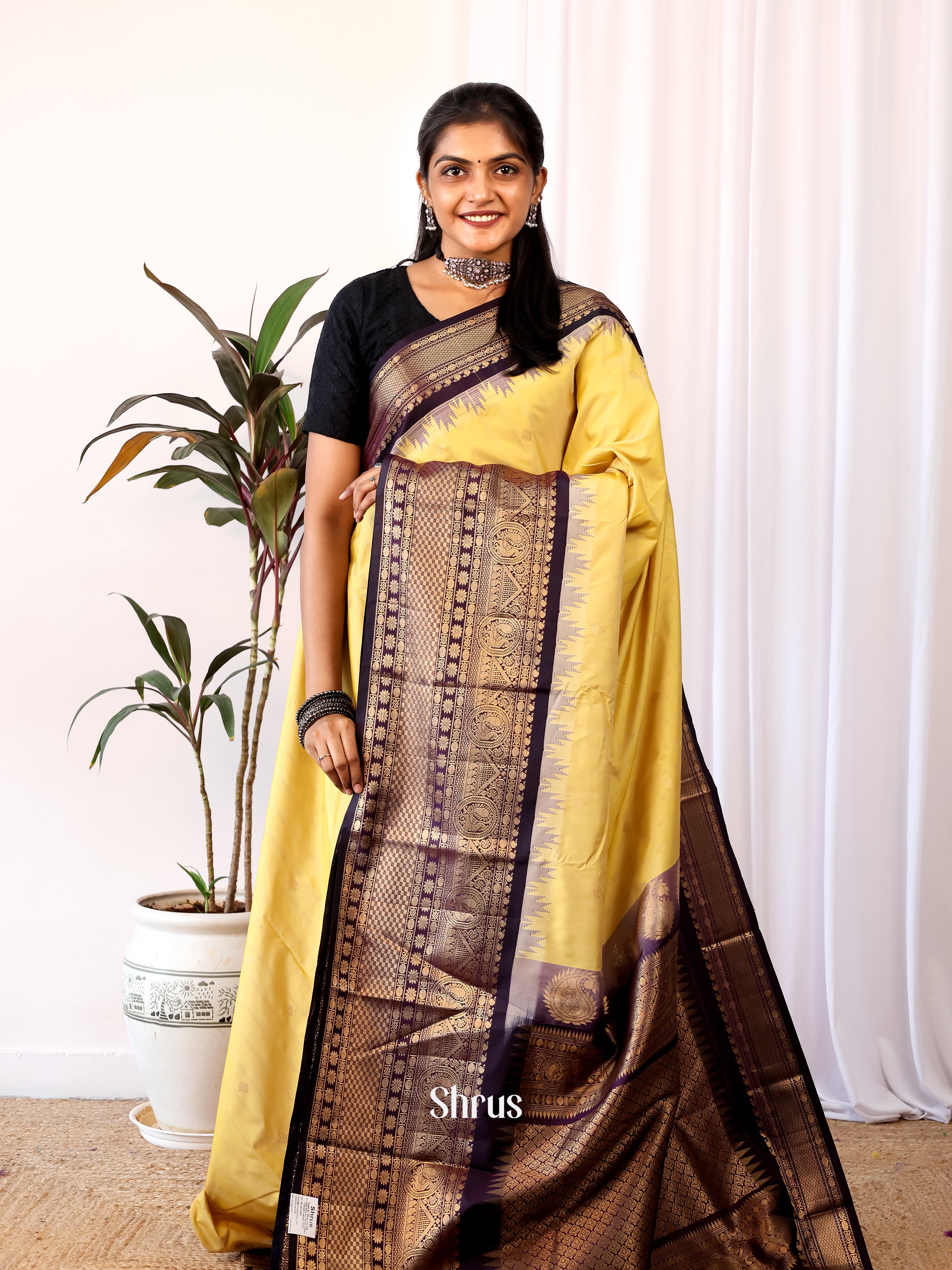 CJS02568 - Gadwal halfpure Saree - Shop on Shrus.com