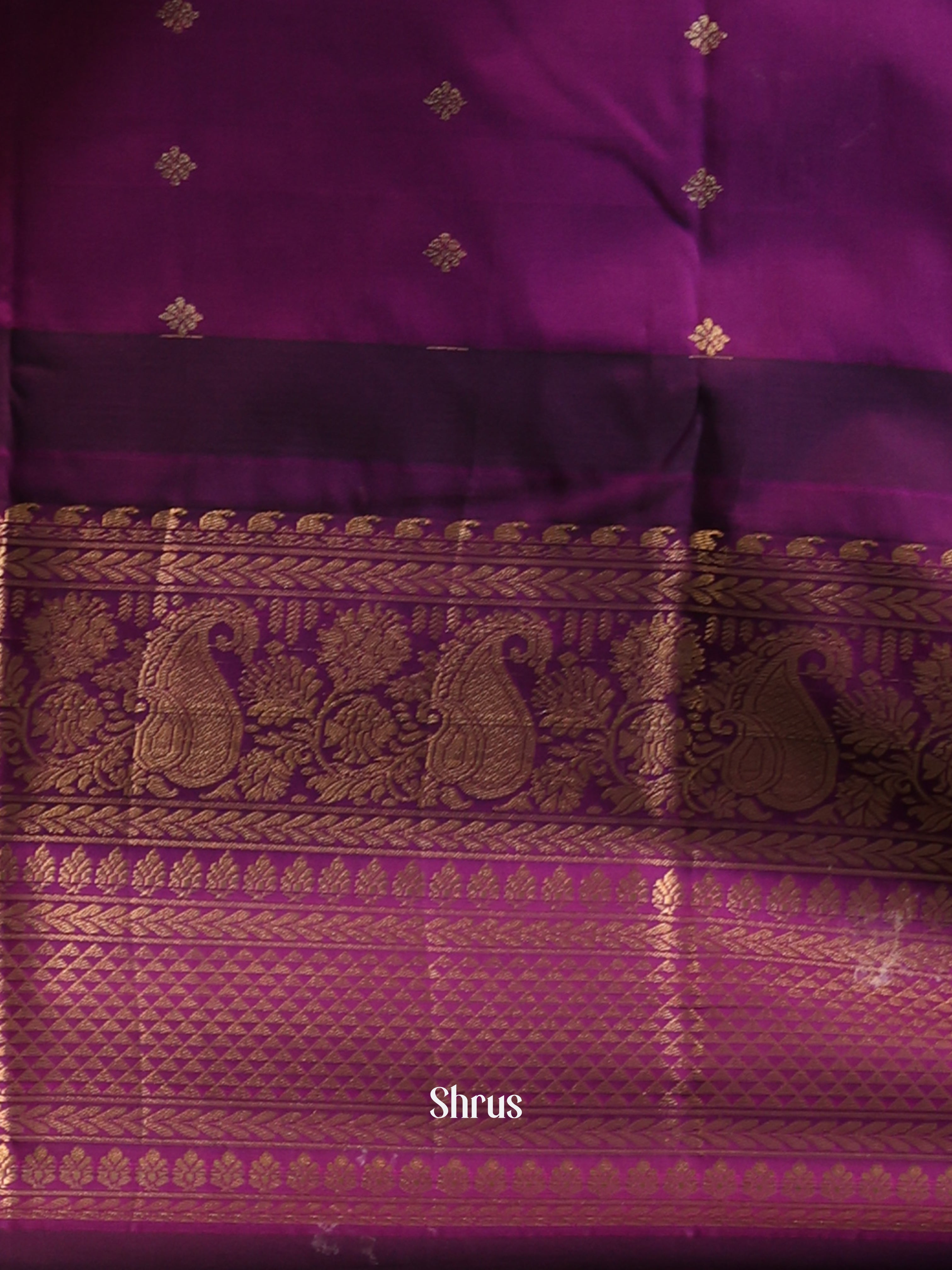 CJS02591 - Gadwal halfpure Saree - Shop on Shrus.com