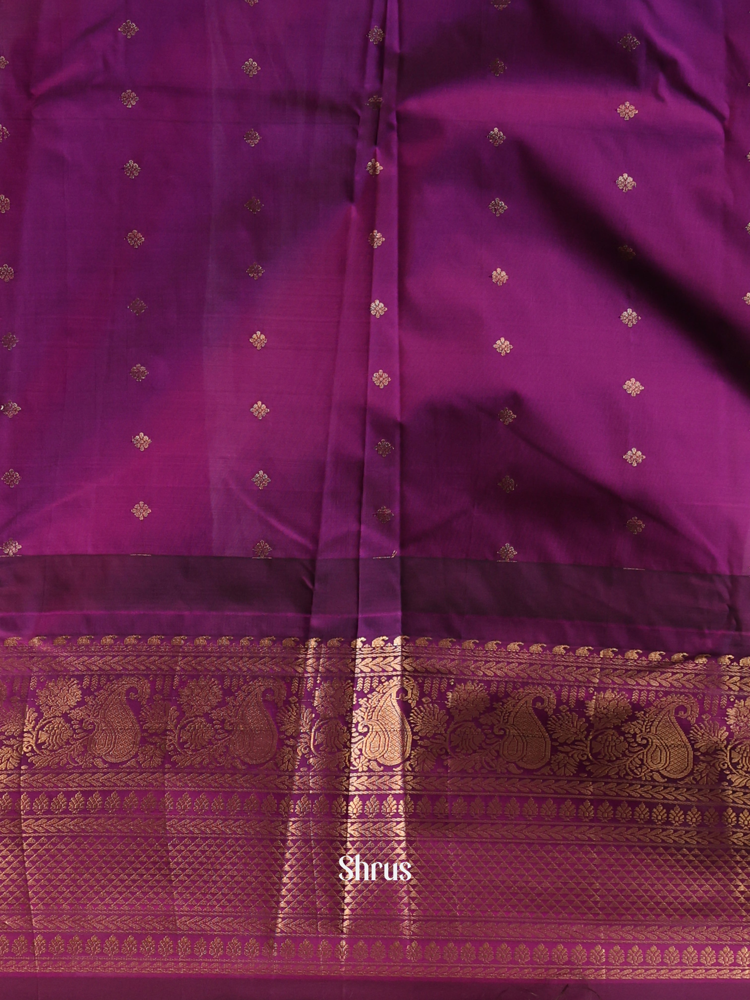 CJS02604 - Gadwal halfpure Saree - Shop on Shrus.com