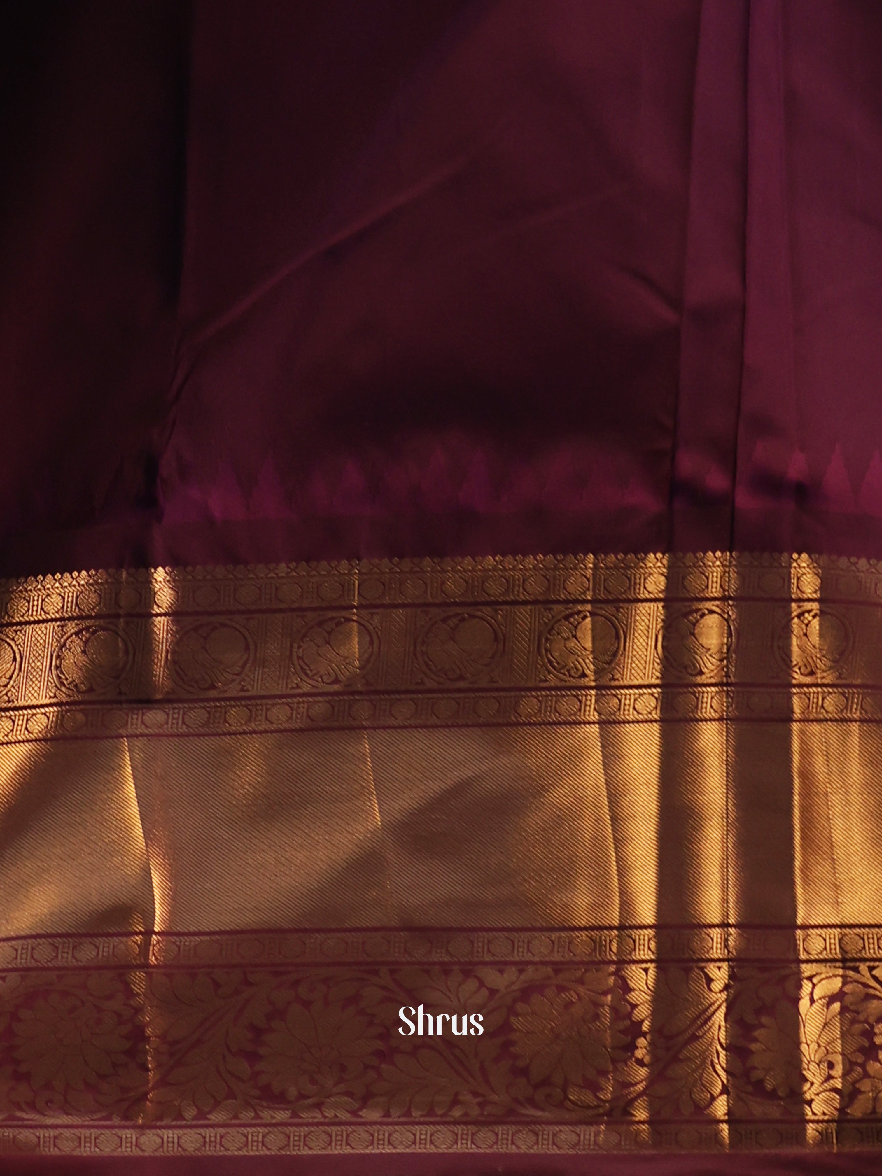 Green & Brown - Gadwal halfpure Saree