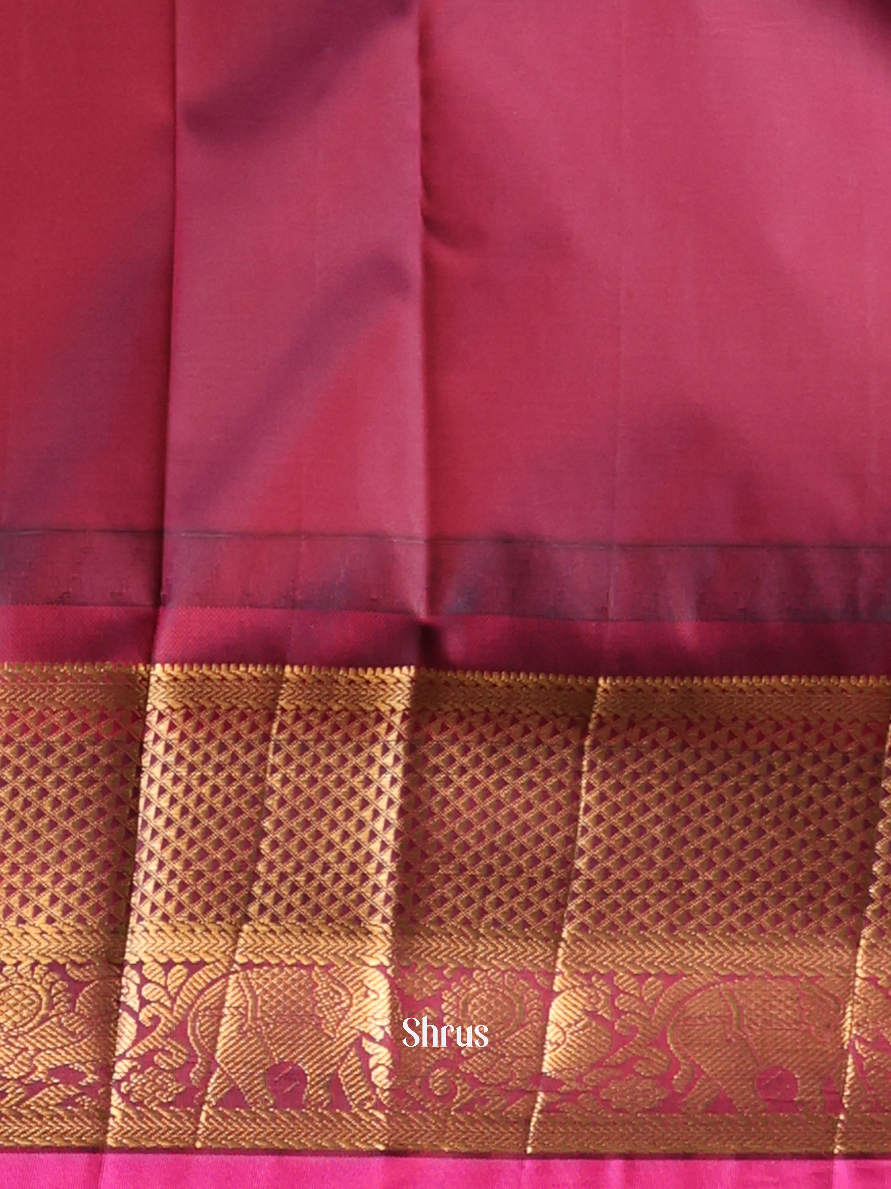 Pista Green & Purple - Gadwal halfpure Saree