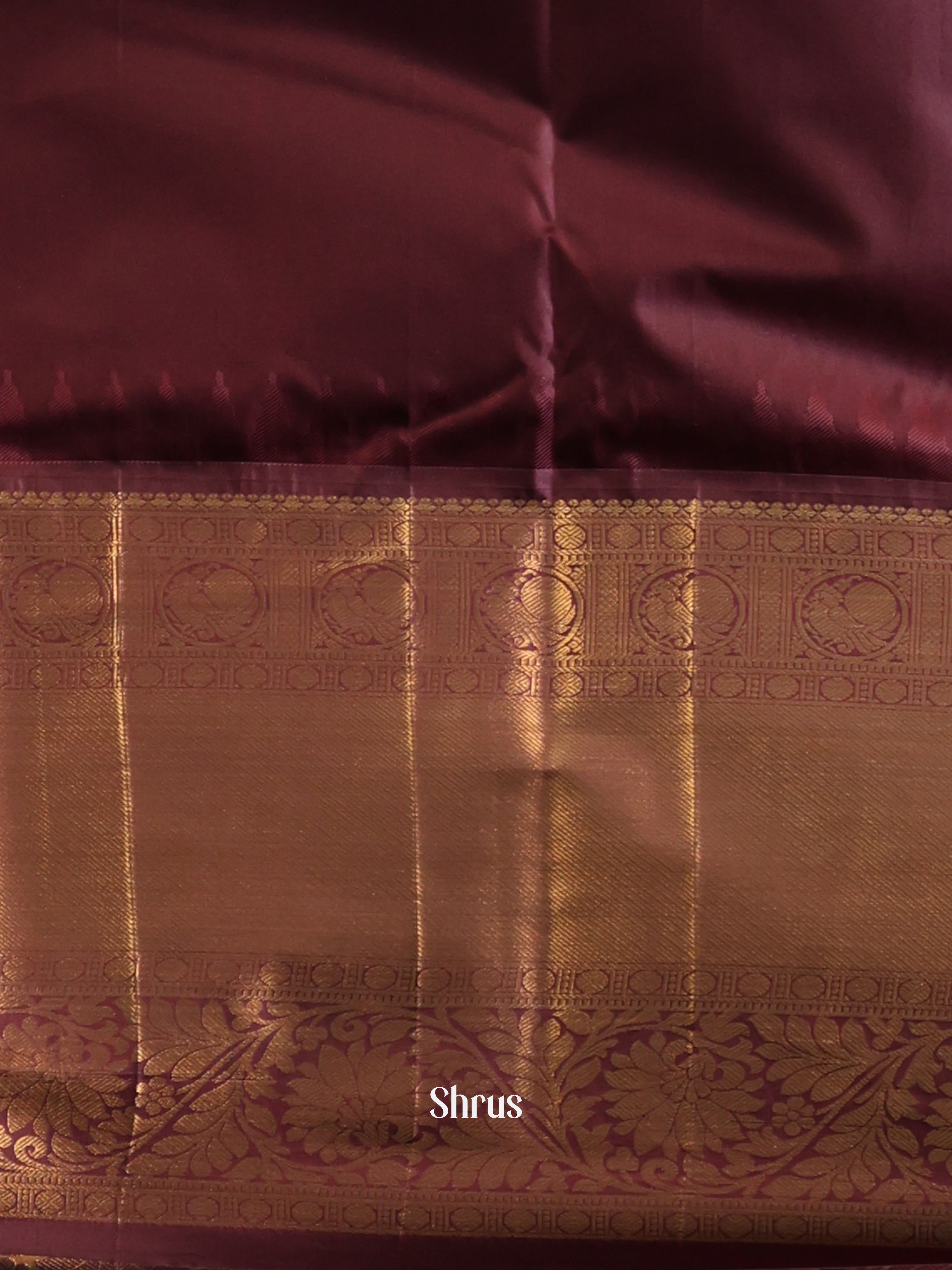 Orange & Brown - Gadwal halfpure Saree