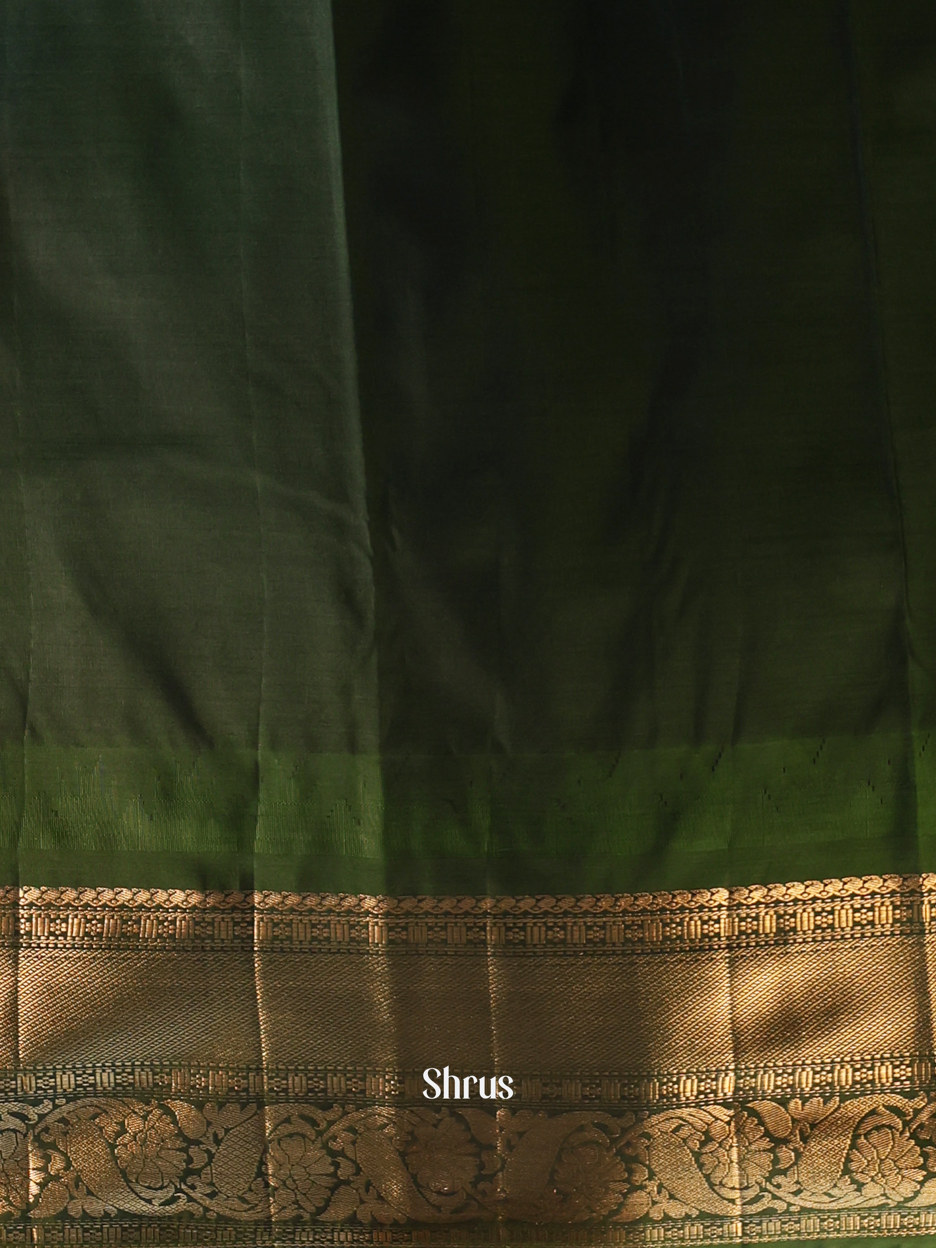 Blue & Green- Gadwal halfpure Saree