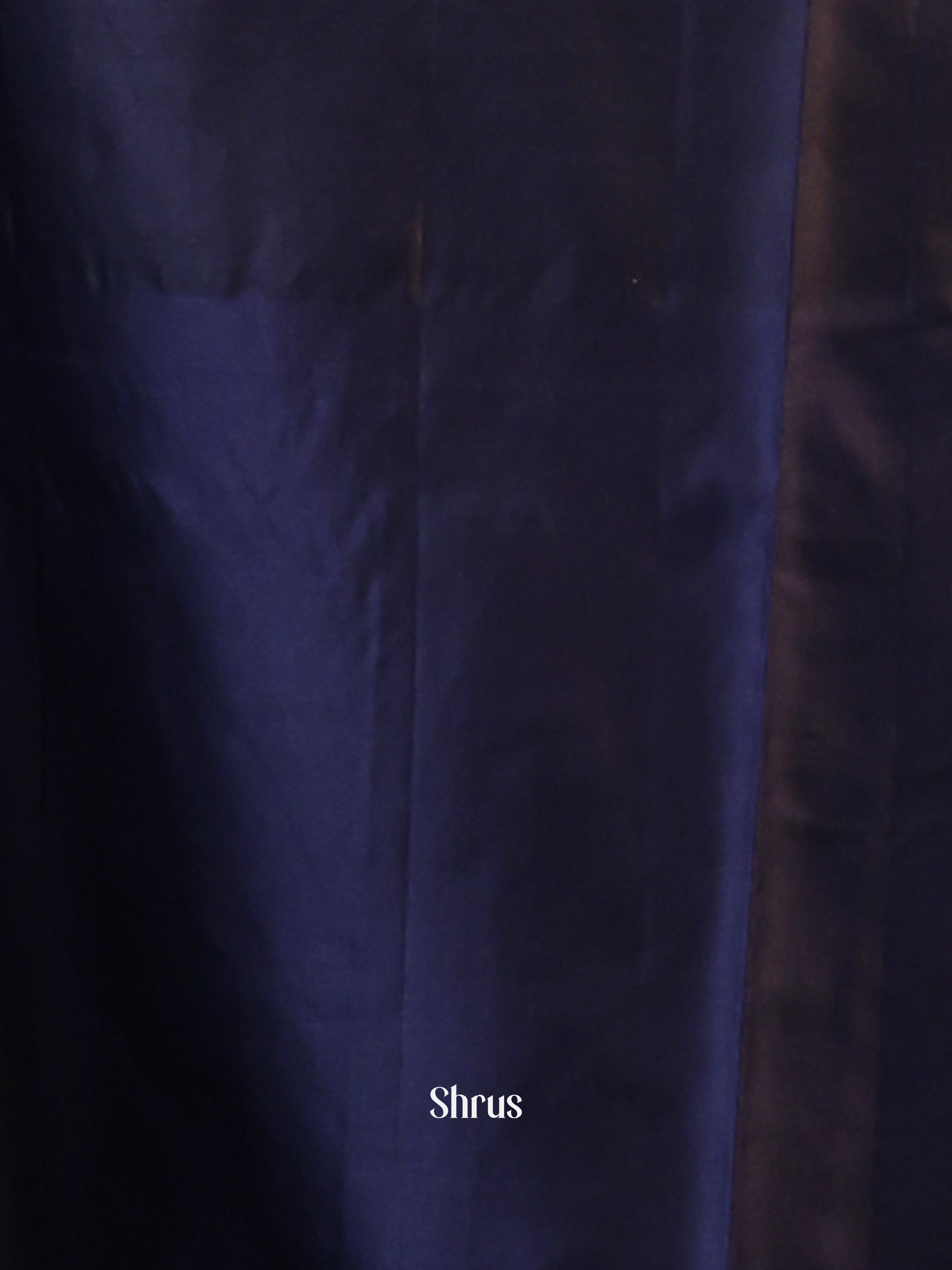 Purple & Blue - Gadwal halfpure Saree