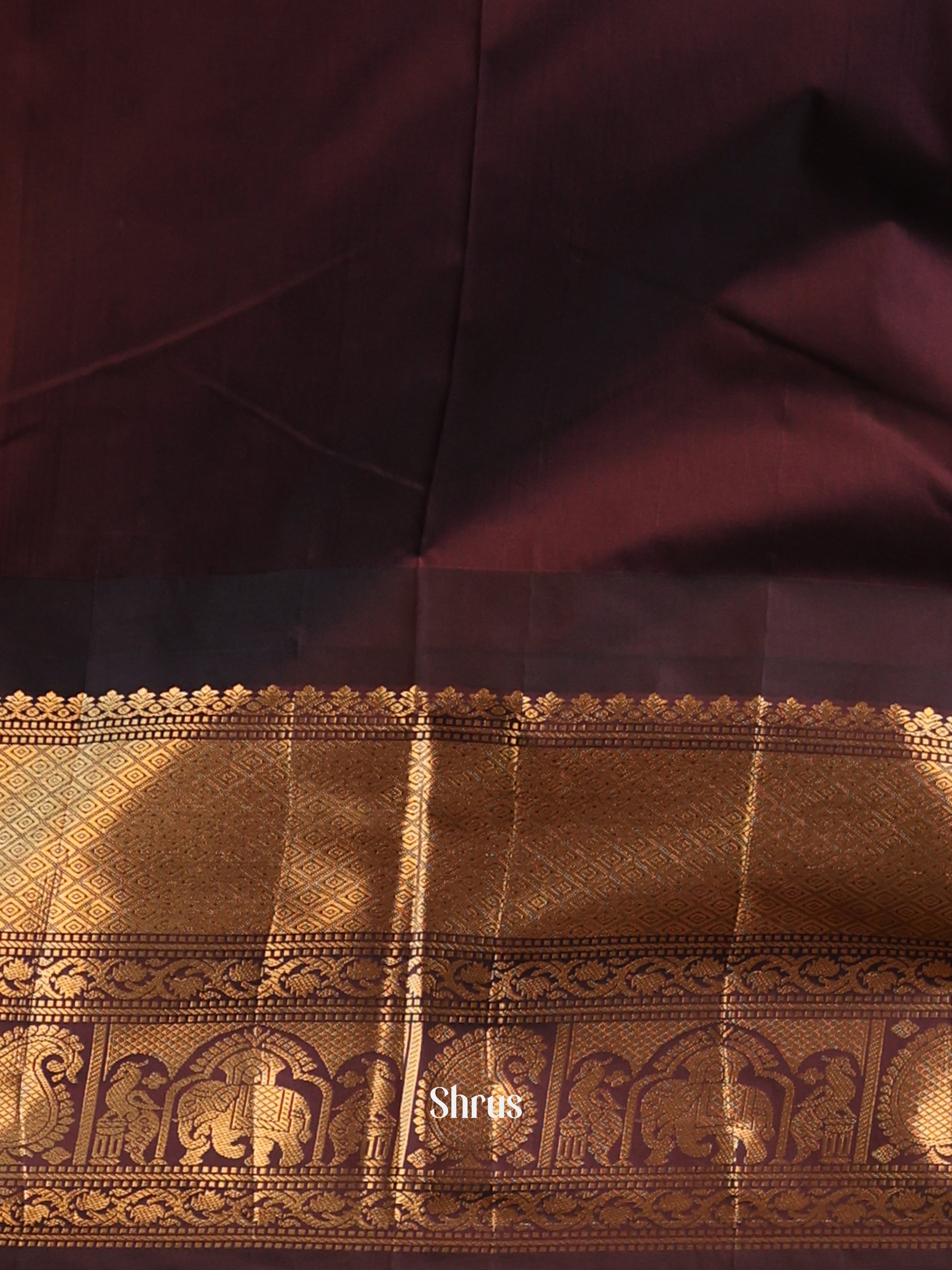 Pink & Brown - Gadwal halfpure Saree