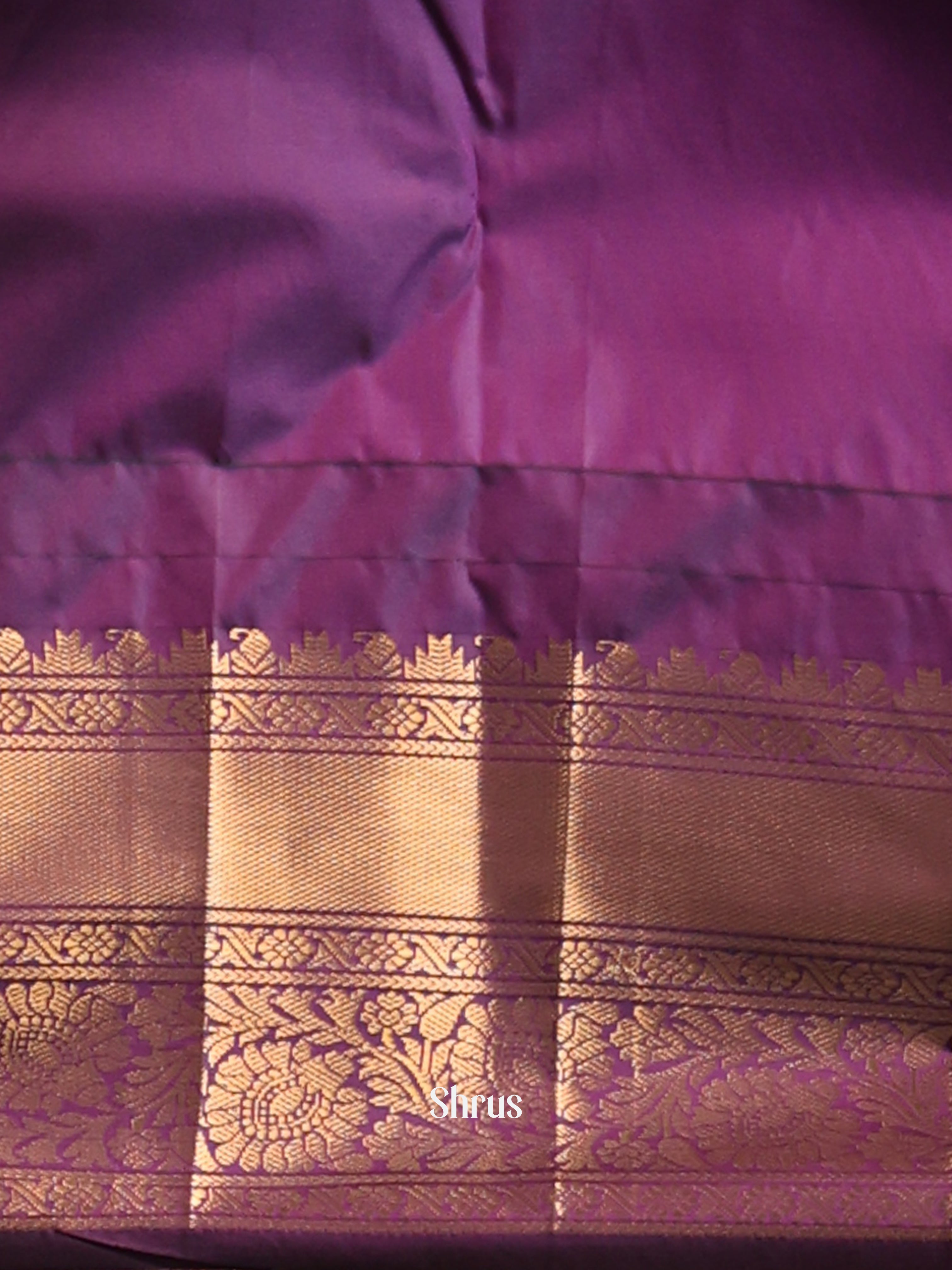 Blue & Purple - Gadwal halfpure Saree