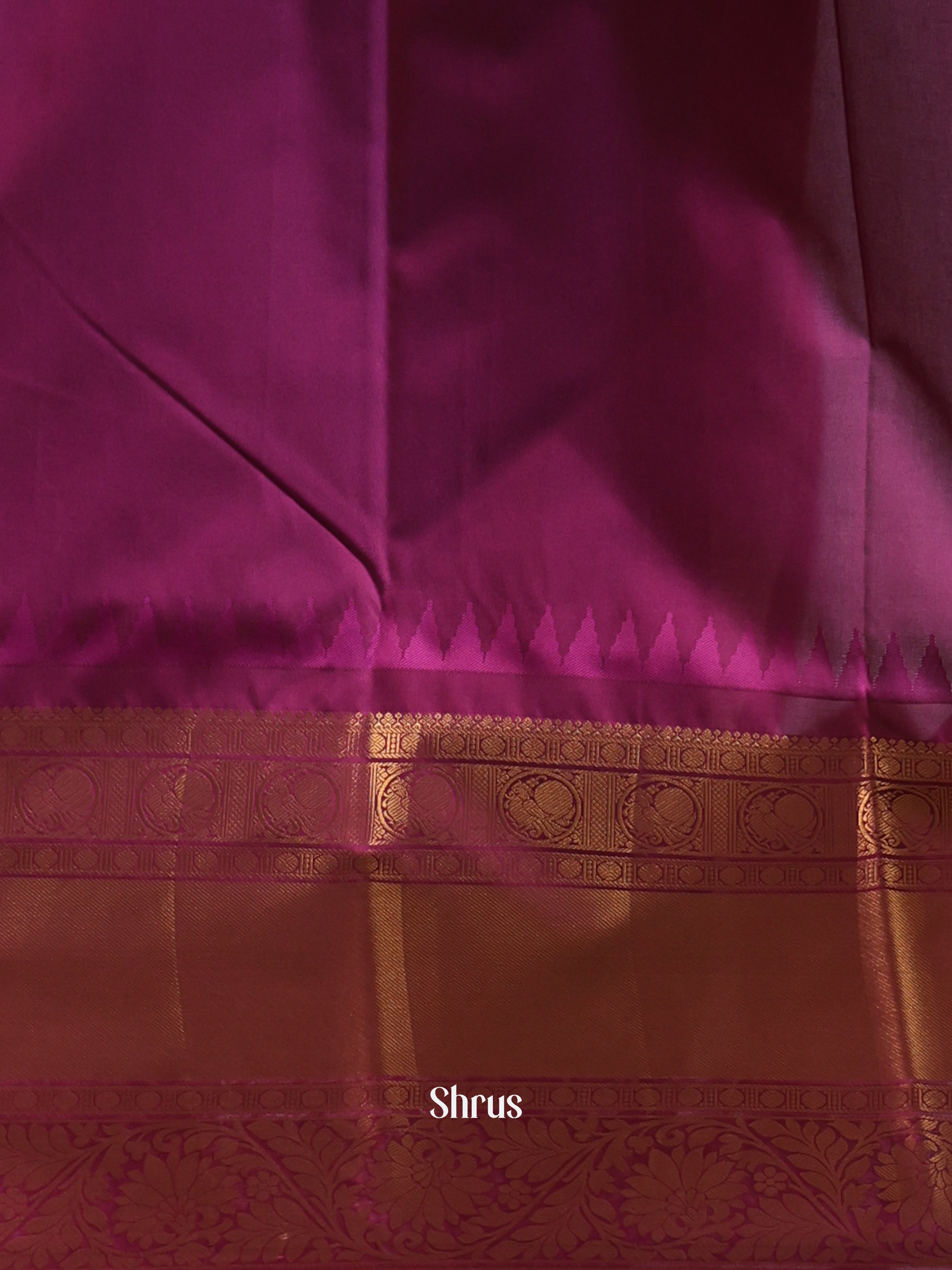 Lime Yellow & Purple- Gadwal halfpure Saree