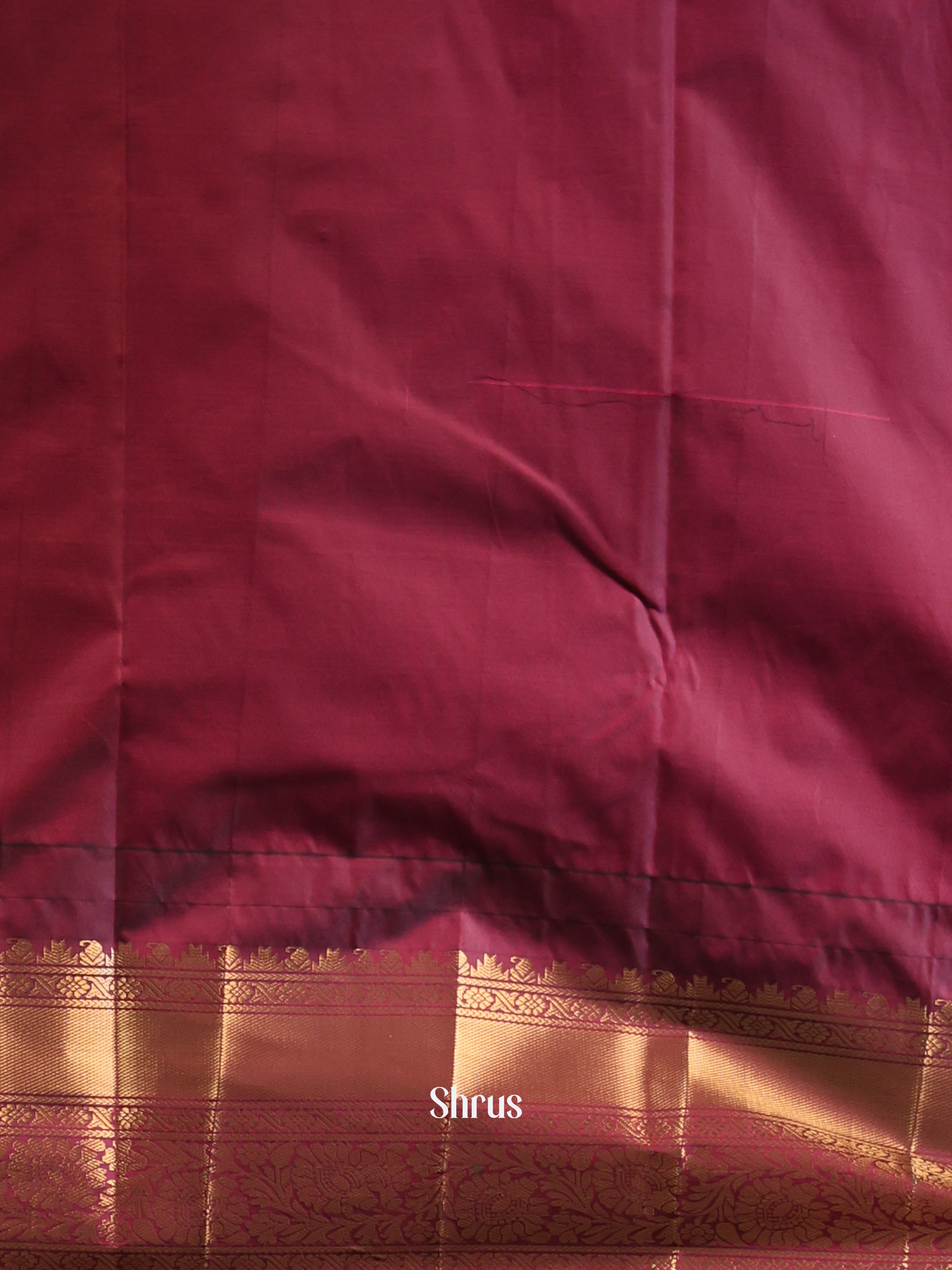 Peach & Purple - Gadwal halfpure Saree