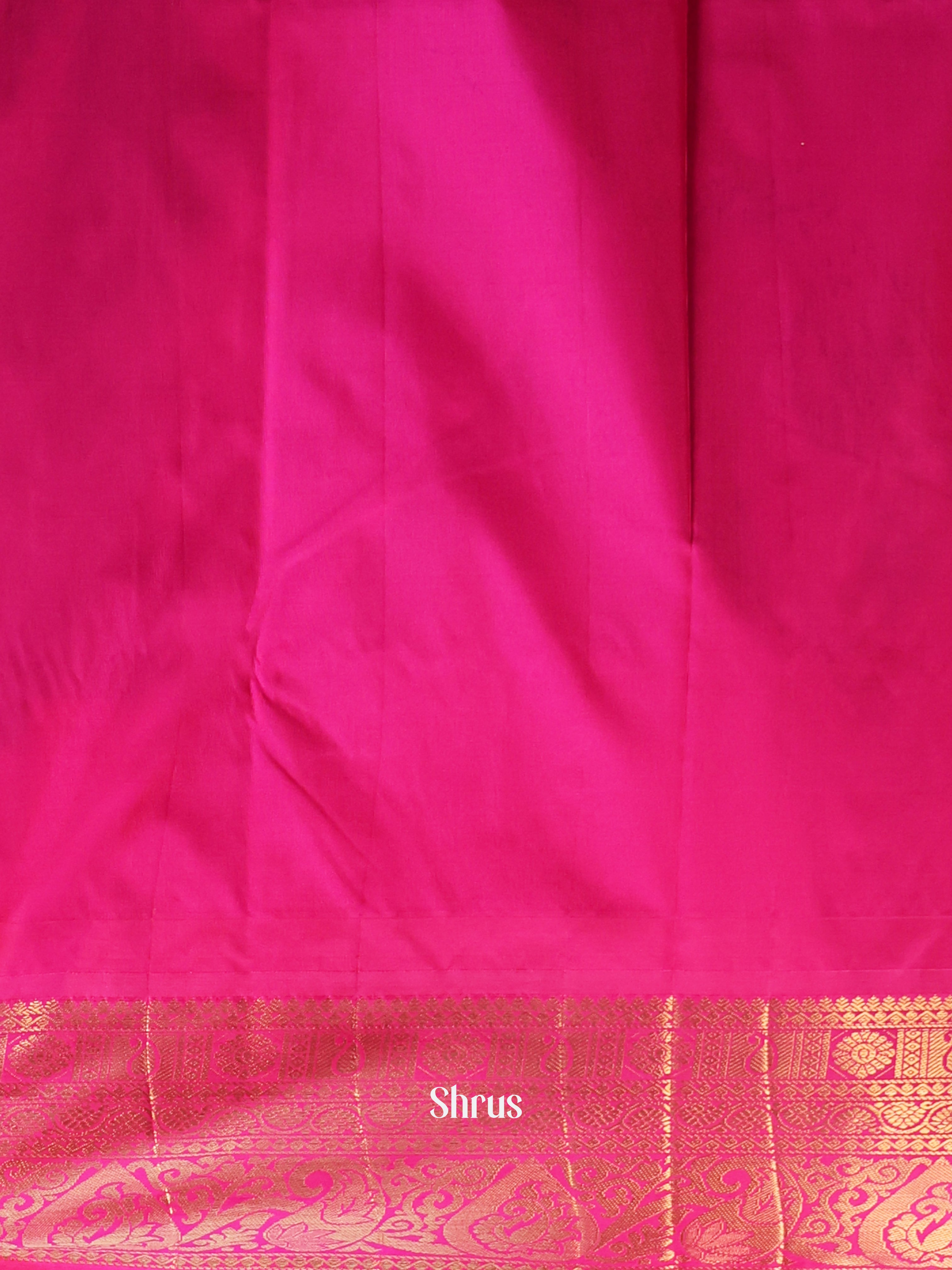 Violet & Pink - Gadwal halfpure Saree