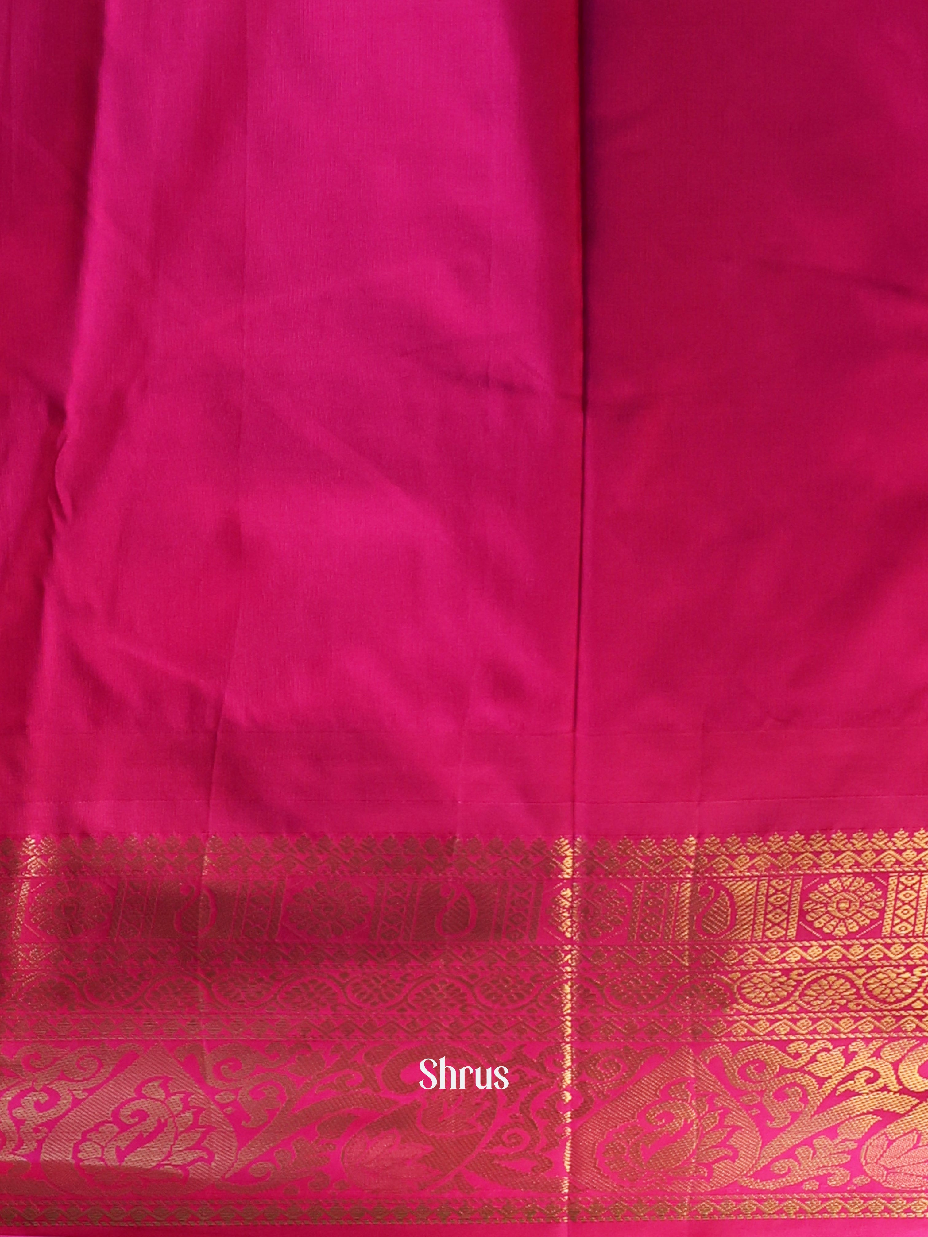 Violet & Pink- Gadwal halfpure Saree