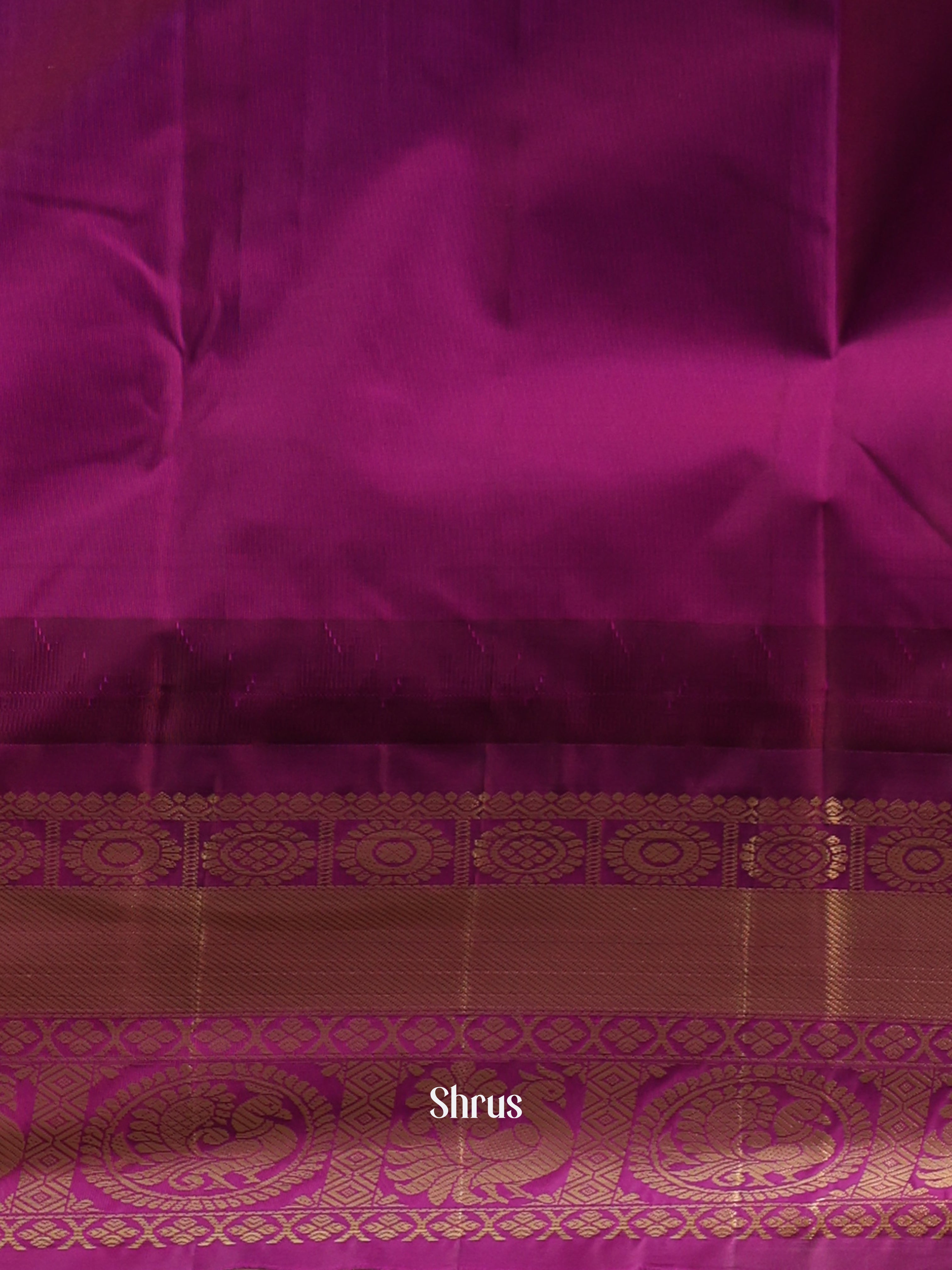 Paechish Pink & Purple - Gadwal halfpure Saree