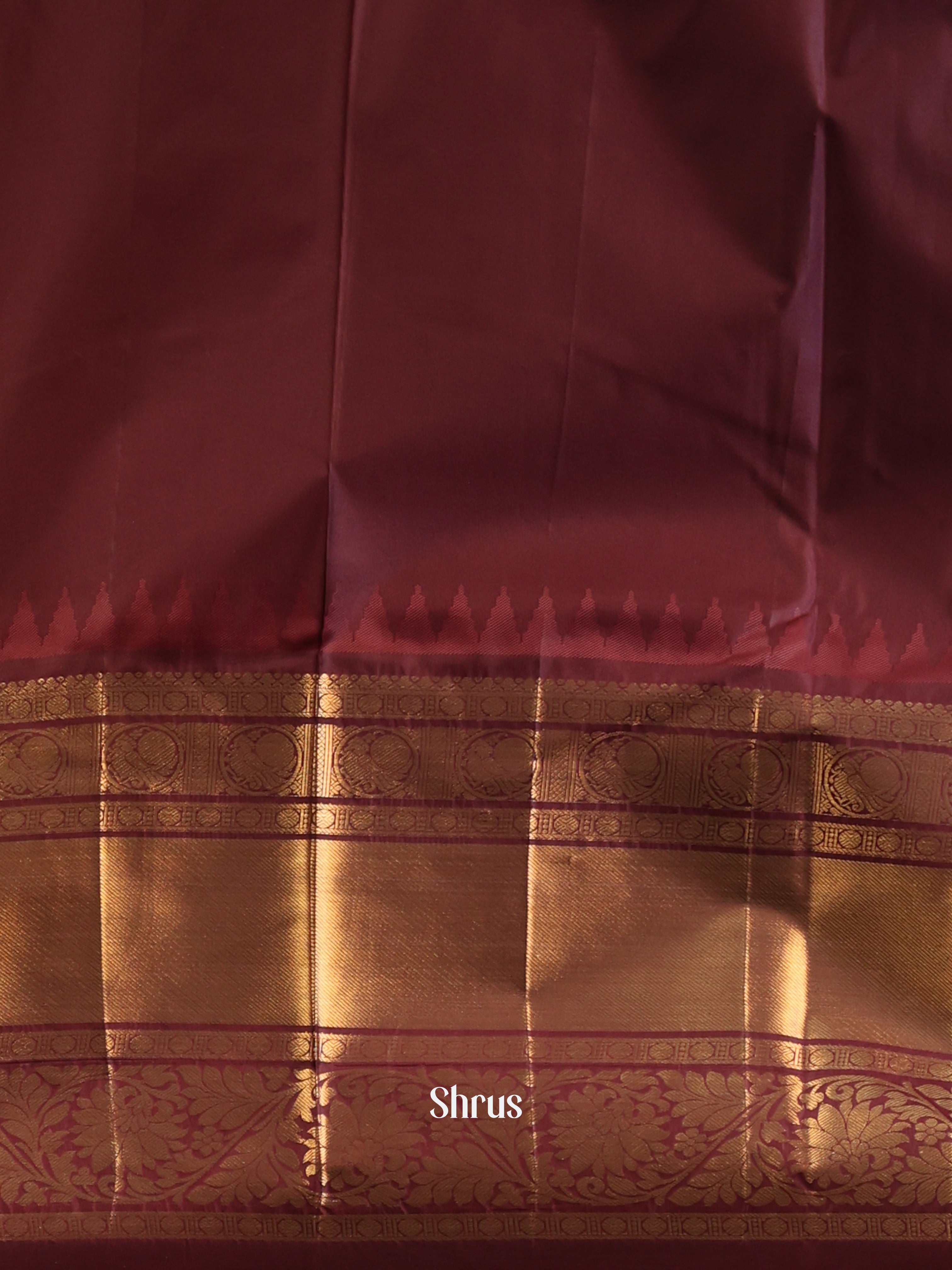 Blue & Brown - Gadwal halfpure Saree