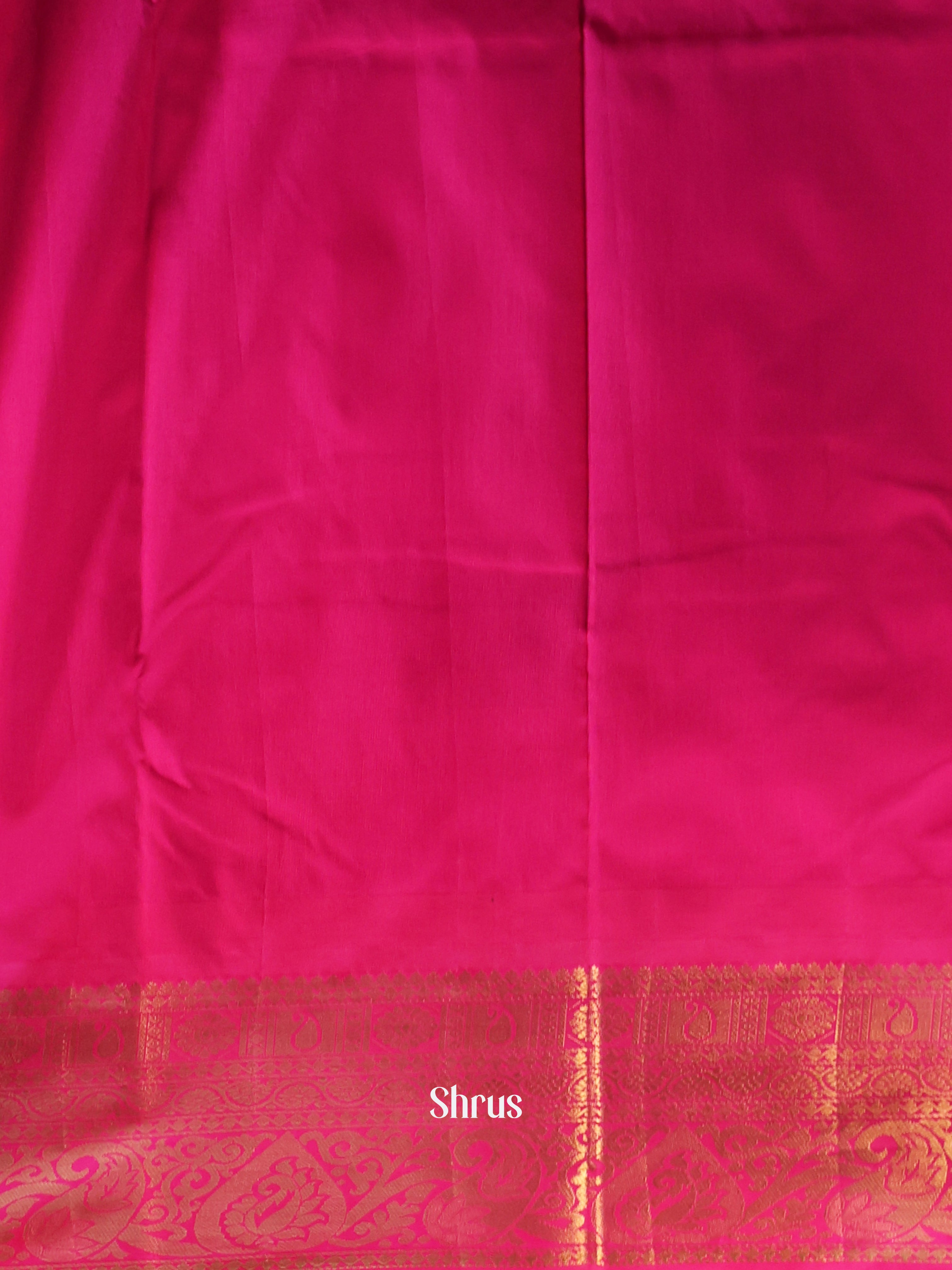 Green & Pink - Gadwal halfpure Saree