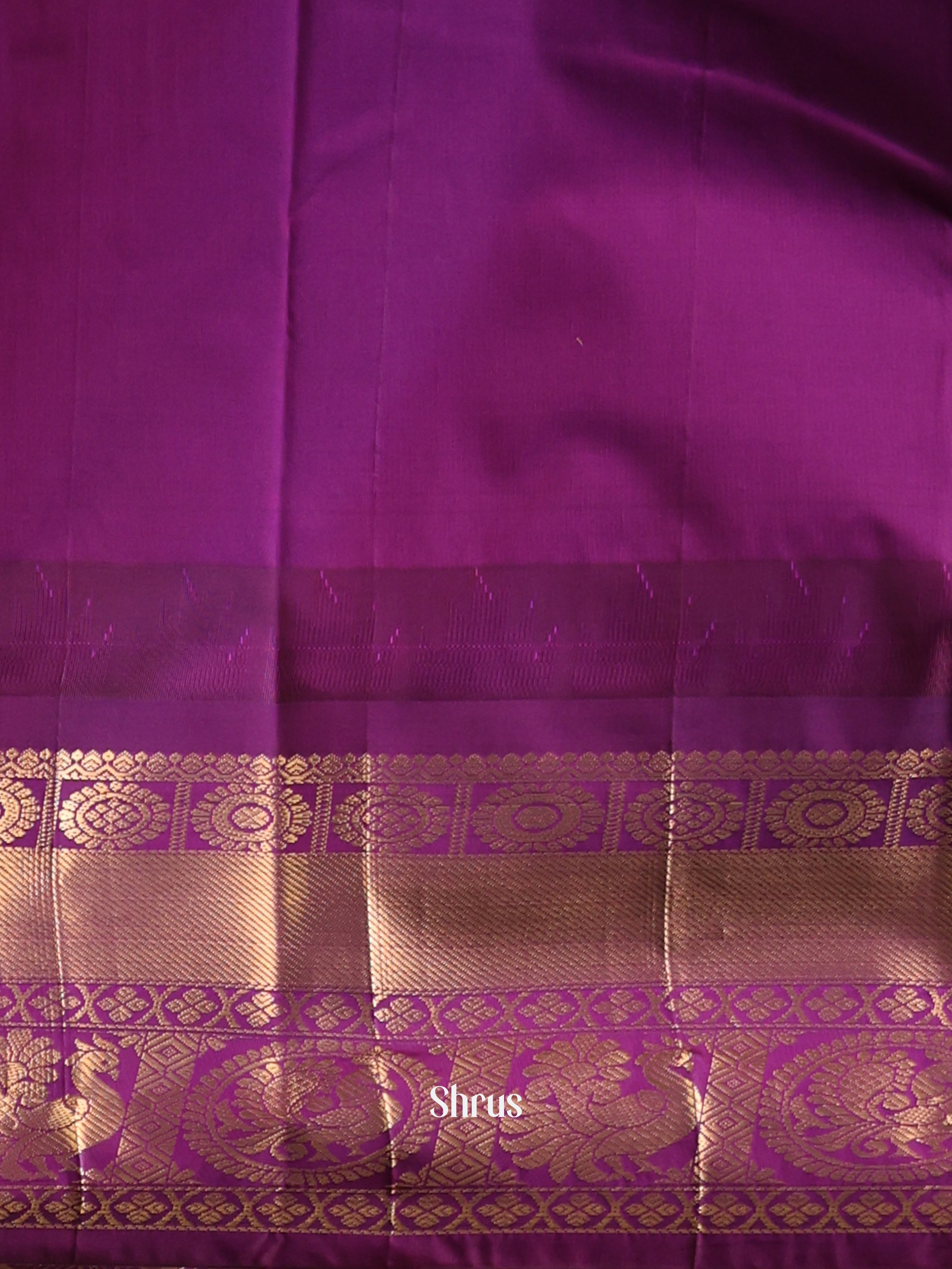 Blue & Purple - Gadwal halfpure Saree