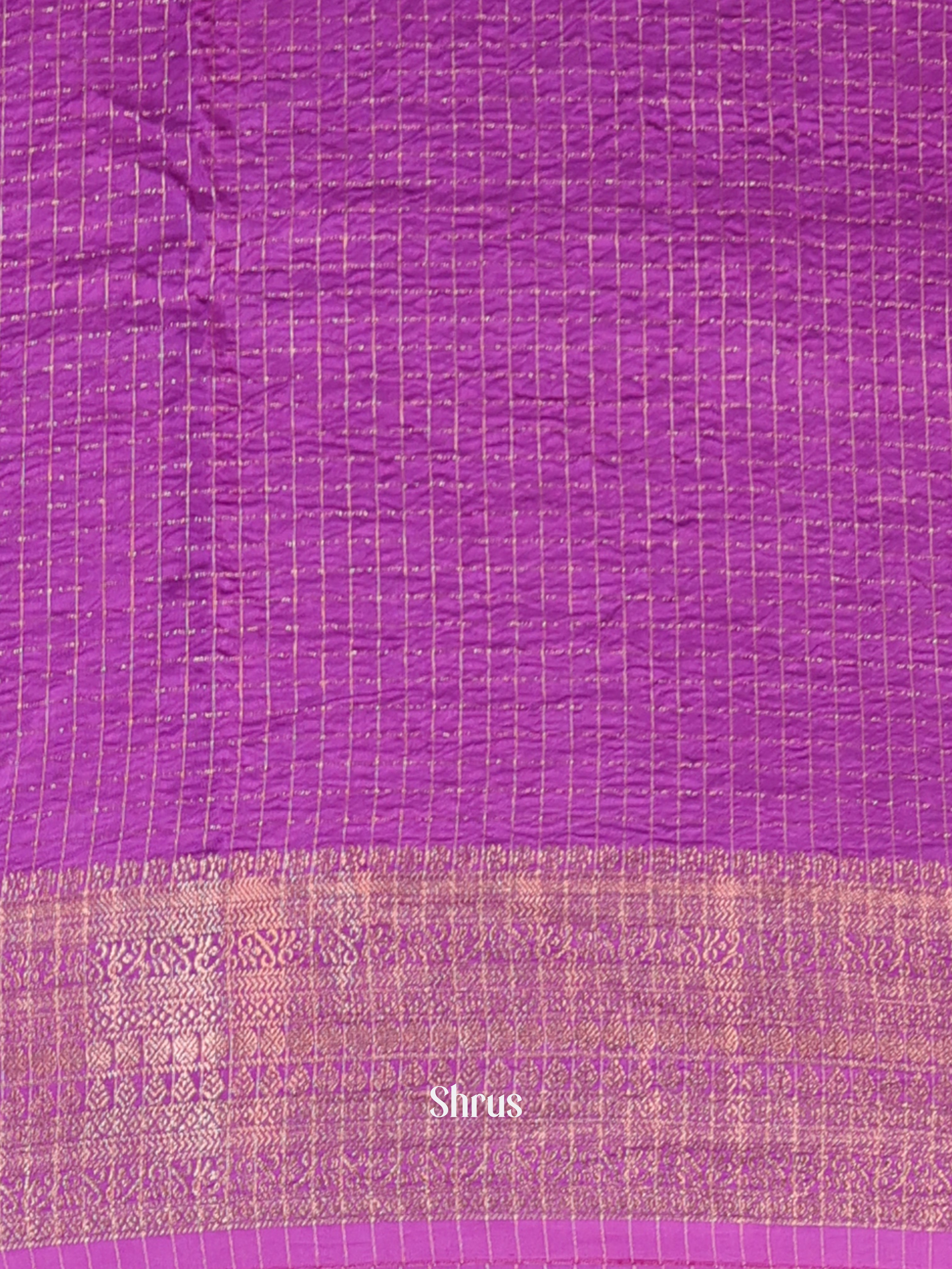 Purple- Semi Chanderi Saree