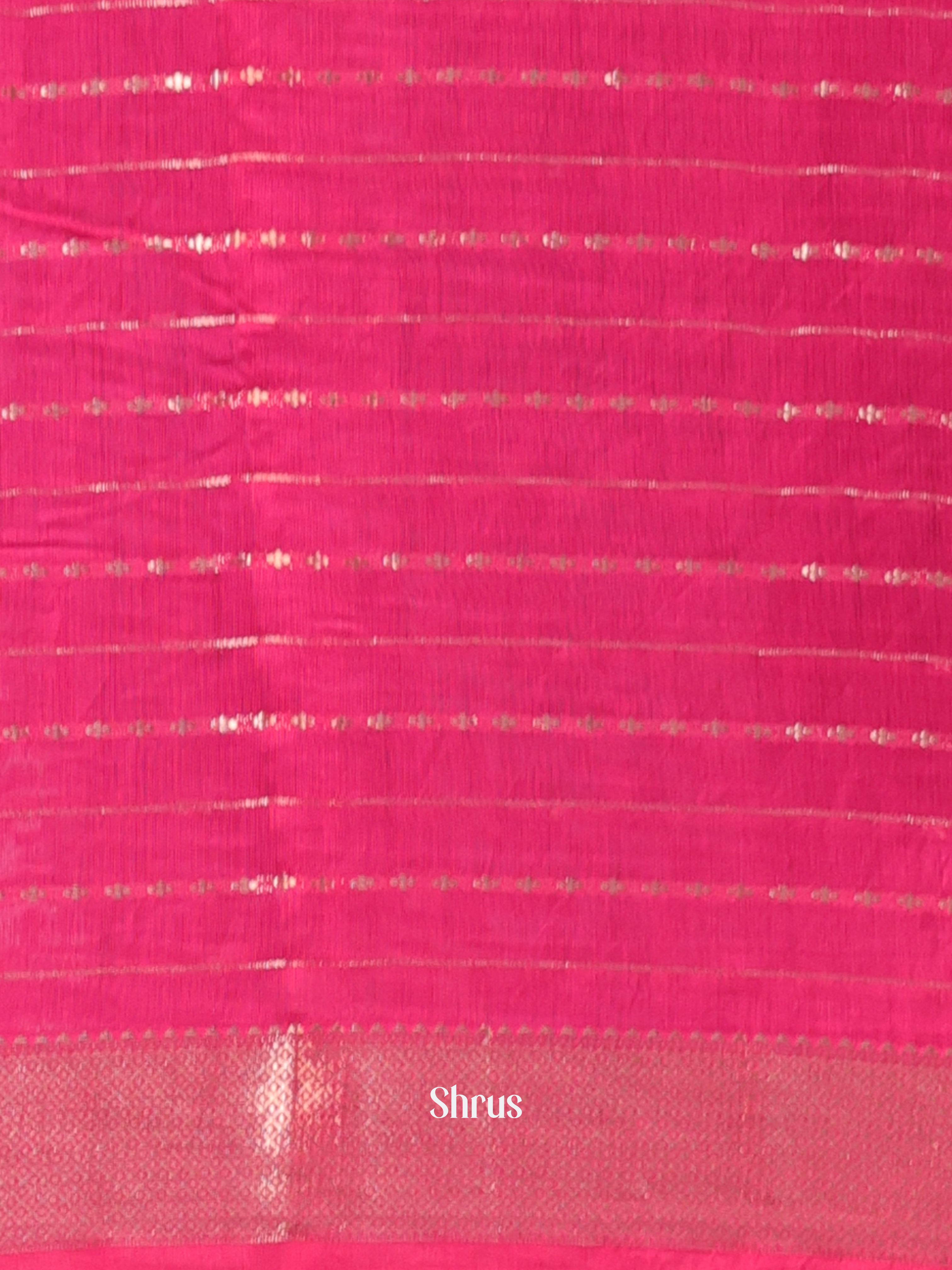 Violet & Pink - Semi Chanderi Saree