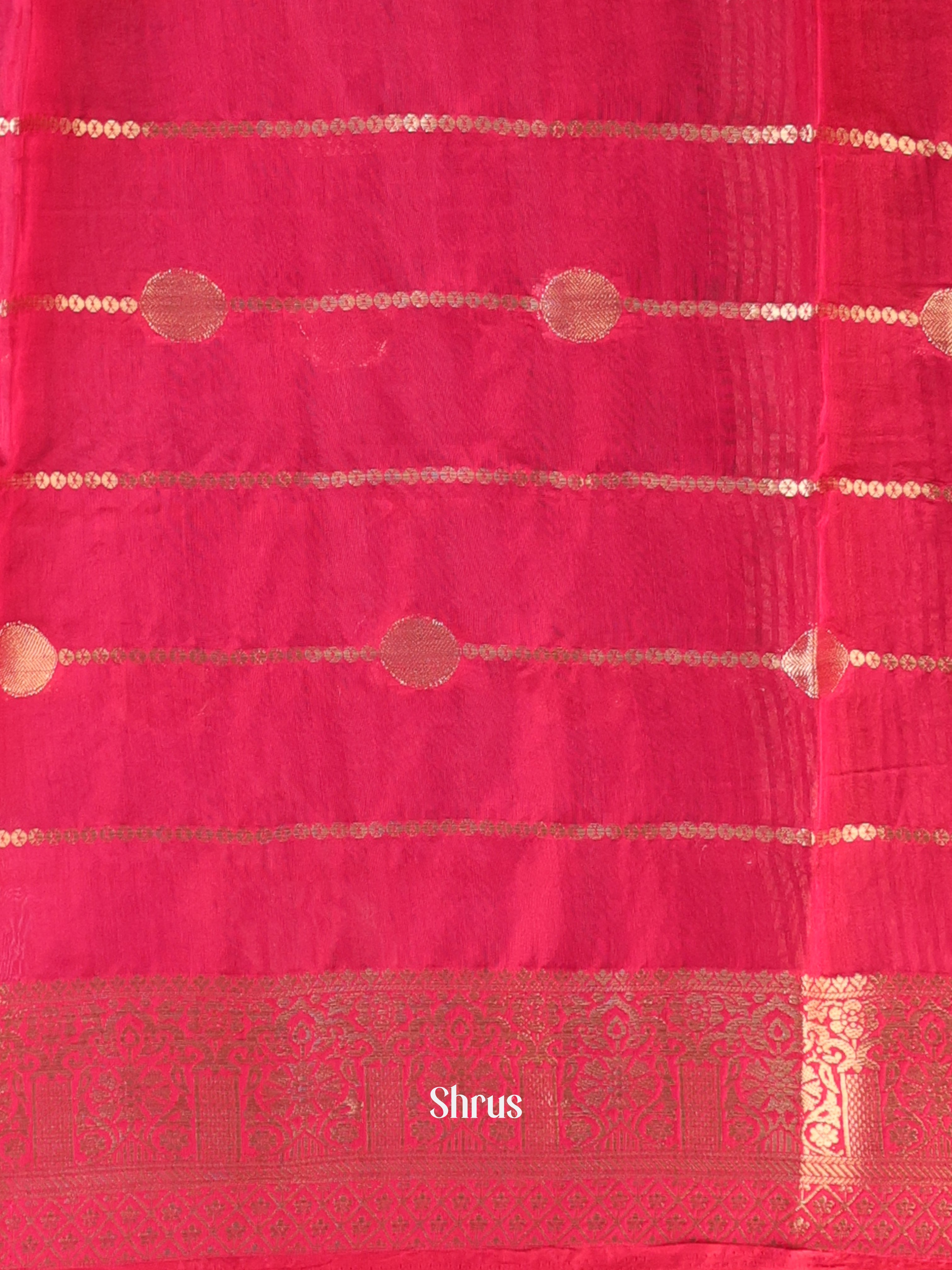 Violet  & Pink - Semi Chanderi Saree